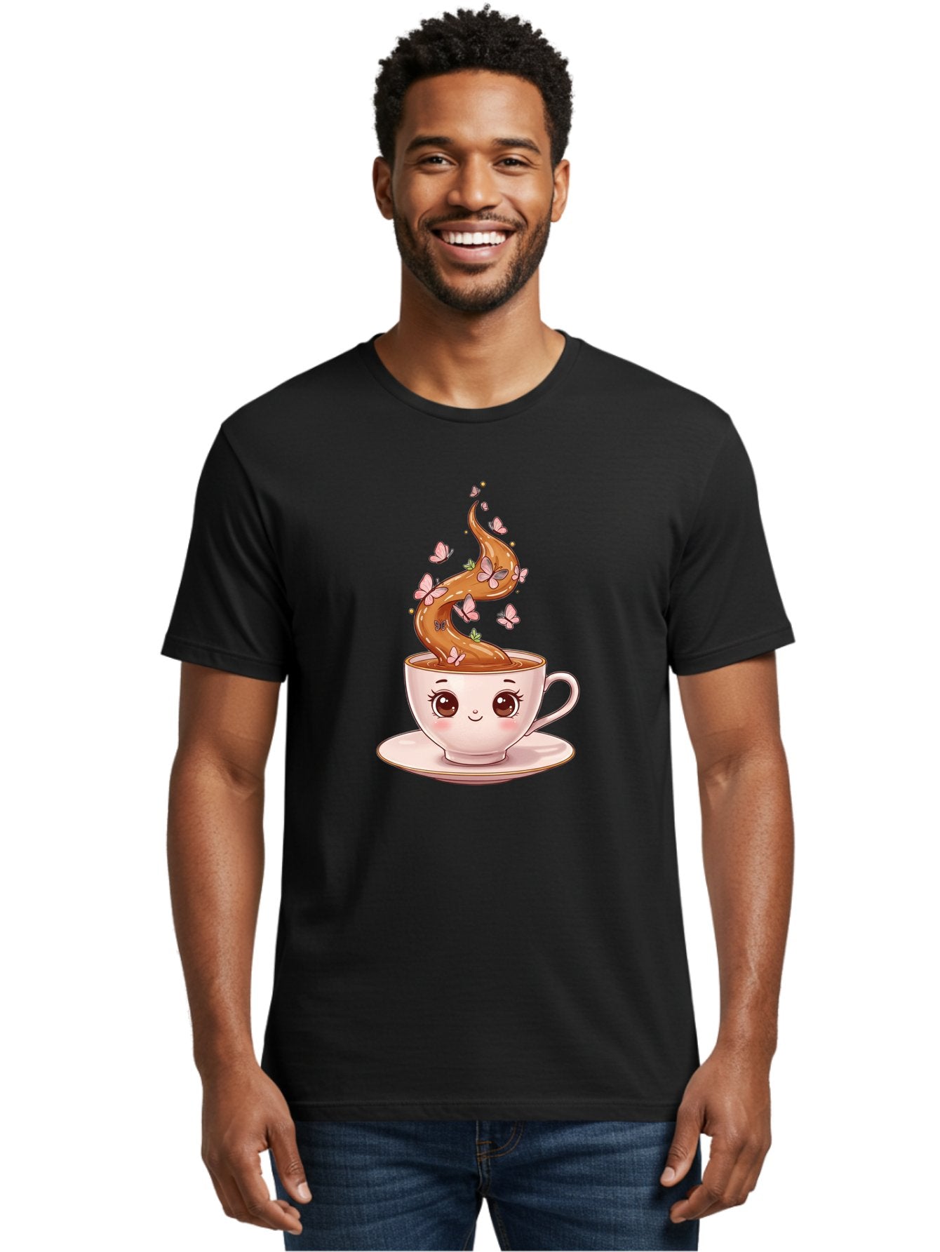 Cup-Of-Coffee-1 Men'S Graphic Tee, 100% Cotton, Comfortable Casual Summer Wear, Machine Washable, Vintage Camera, Old Camera, Antique Camera, Black Camera, Classic Photography, Photography Equipment, Nostalgic Device, Film Camera, Camera Art Bae994 21