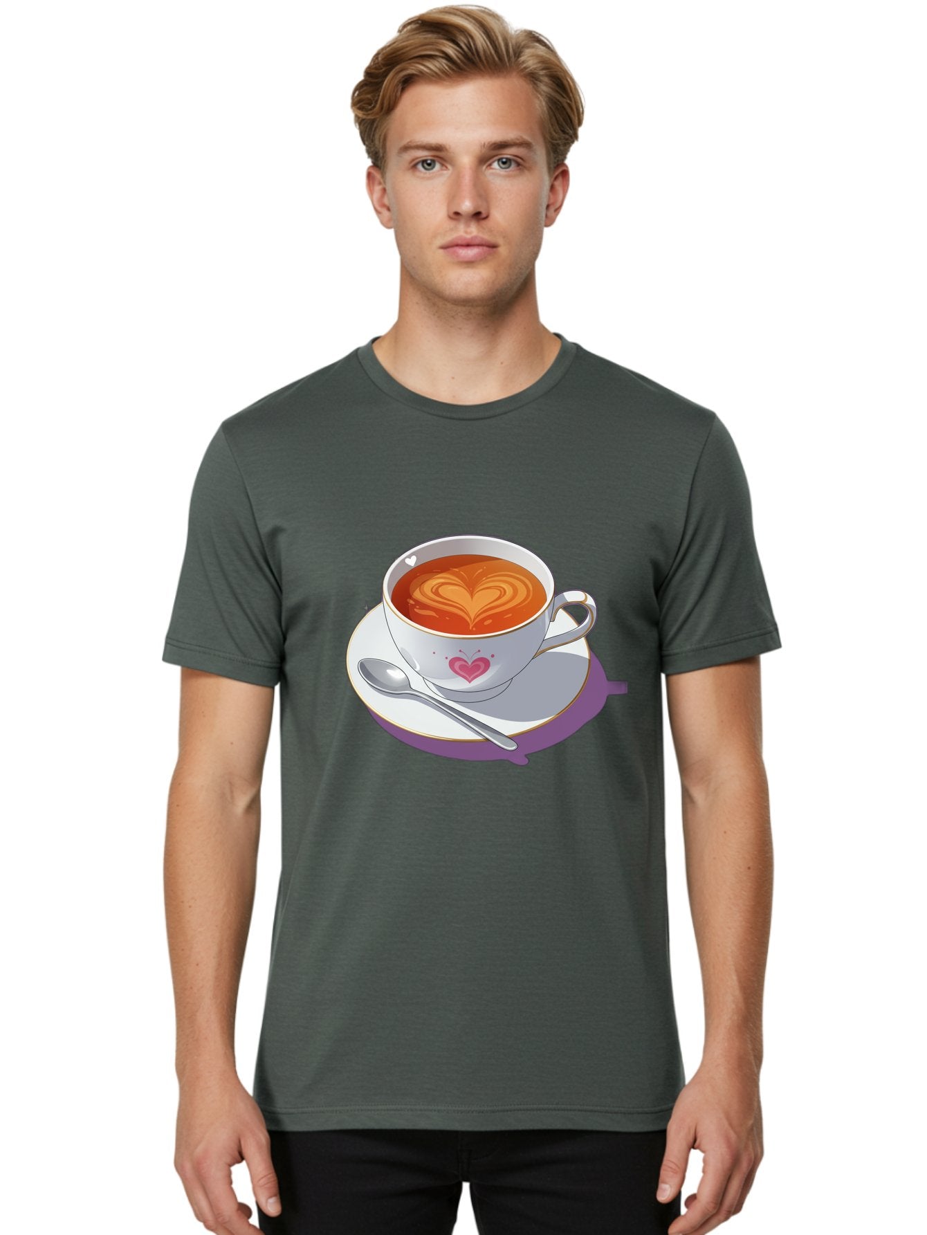 Cup-Of-Coffee-With-Heart Men'S Graphic Tee, 100% Cotton, Comfortable Casual Summer Wear, Machine Washable, Vintage Camera, Old Camera, Antique Camera, Black Camera, Classic Photography, Photography Equipment, Nostalgic Device, Film Camera, Bae995 29