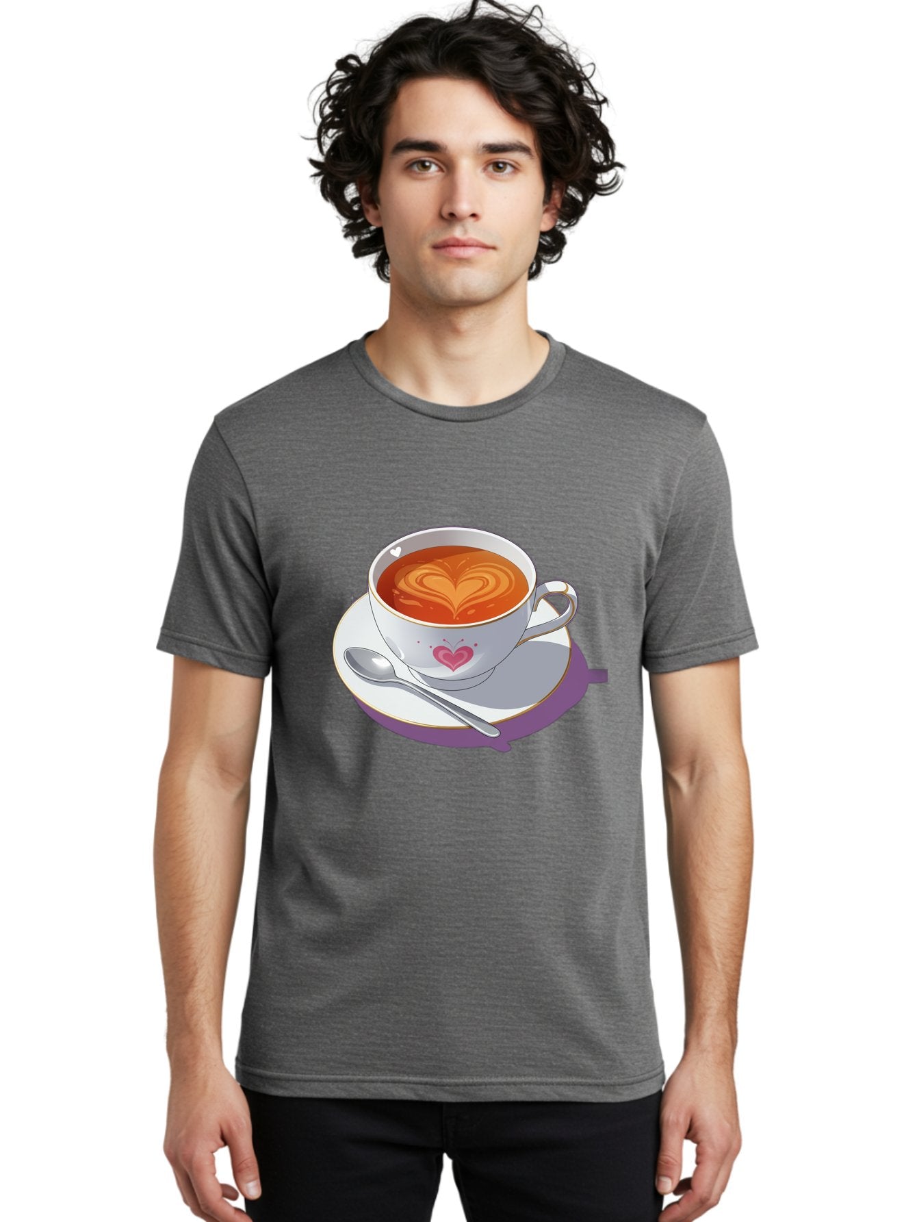 Cup-Of-Coffee-With-Heart Men'S Graphic Tee, 100% Cotton, Comfortable Casual Summer Wear, Machine Washable, Vintage Camera, Old Camera, Antique Camera, Black Camera, Classic Photography, Photography Equipment, Nostalgic Device, Film Camera, Bae995 30