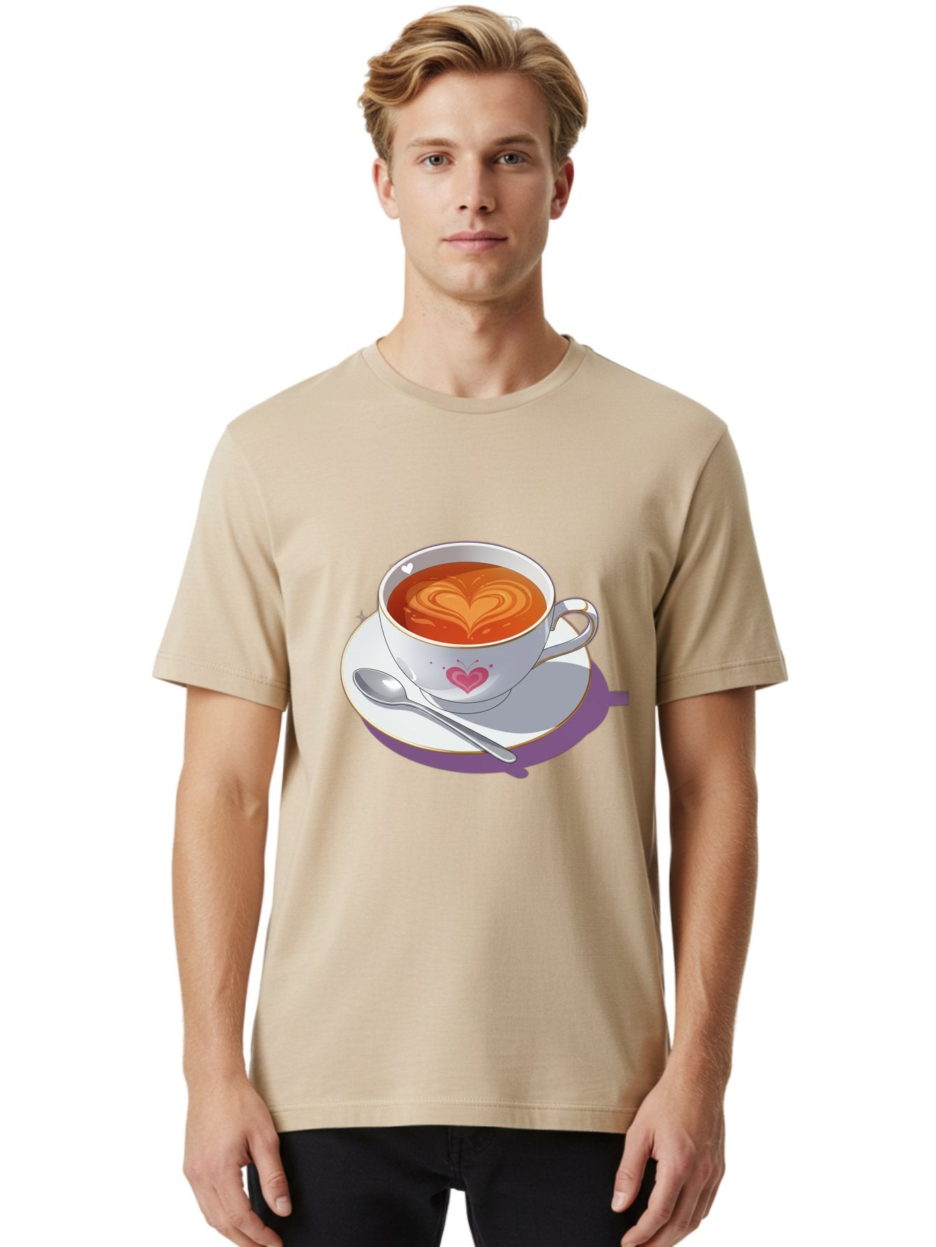 Cup-Of-Coffee-With-Heart Men'S Graphic Tee, 100% Cotton, Comfortable Casual Summer Wear, Machine Washable, Vintage Camera, Old Camera, Antique Camera, Black Camera, Classic Photography, Photography Equipment, Nostalgic Device, Film Camera, Bae995 28