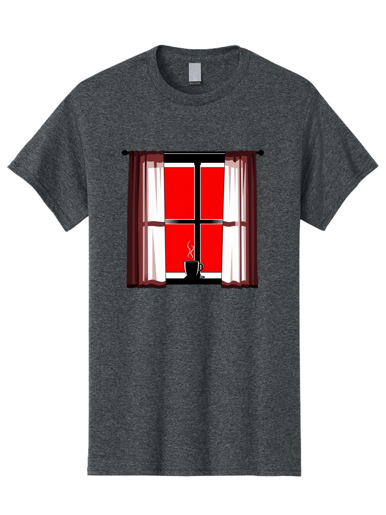 Cup-On-Windowsill Men'S Graphic Tee, 100% Cotton, Comfortable Casual Summer Wear, Machine Washable, Vintage Camera, Old Camera, Antique Camera, Black Camera, Classic Photography, Photography Equipment, Nostalgic Device, Film Camera, Camera Art Bae998