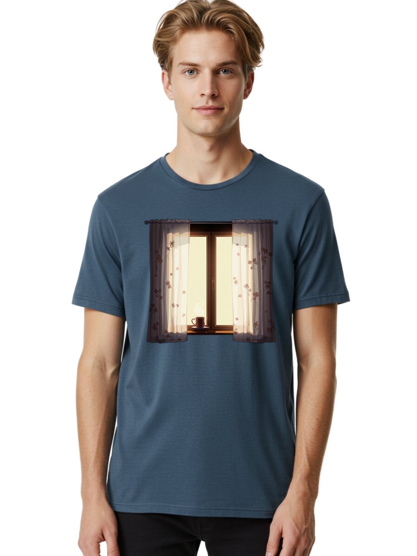 Curtains-Coffee-Cup Men'S Graphic Tee, 100% Cotton, Comfortable Casual Summer Wear, Machine Washable, Vintage Camera, Old Camera, Antique Camera, Black Camera, Classic Photography, Photography Equipment, Nostalgic Device, Film Camera, Bae999 21