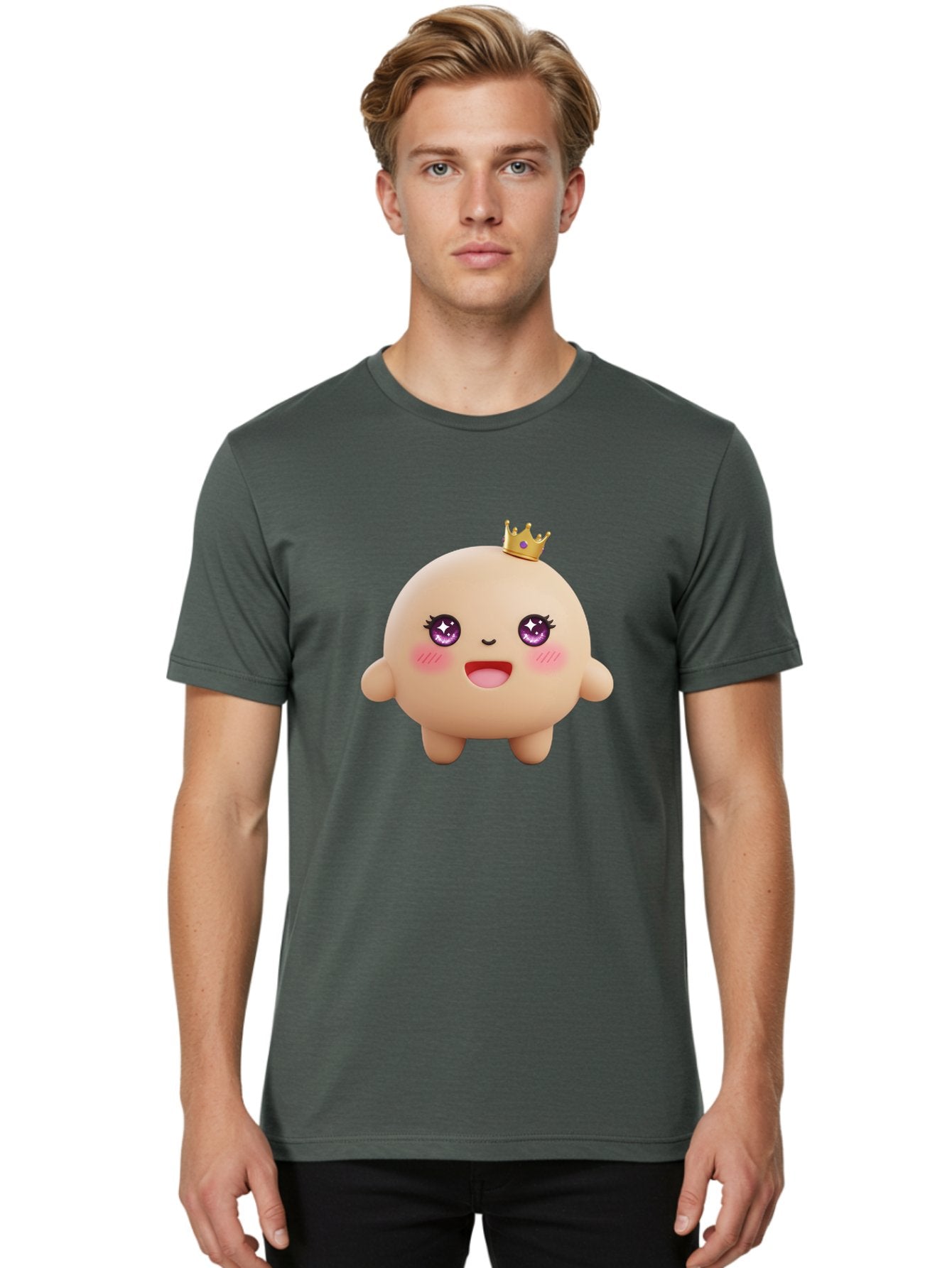 Cute-Crowned-Blob Men'S Graphic Tee, 100% Cotton, Comfortable Casual Summer Wear, Machine Washable, Vintage Camera, Old Camera, Antique Camera, Black Camera, Classic Photography, Photography Equipment, Nostalgic Device, Film Camera, Camera Art Baf002 24