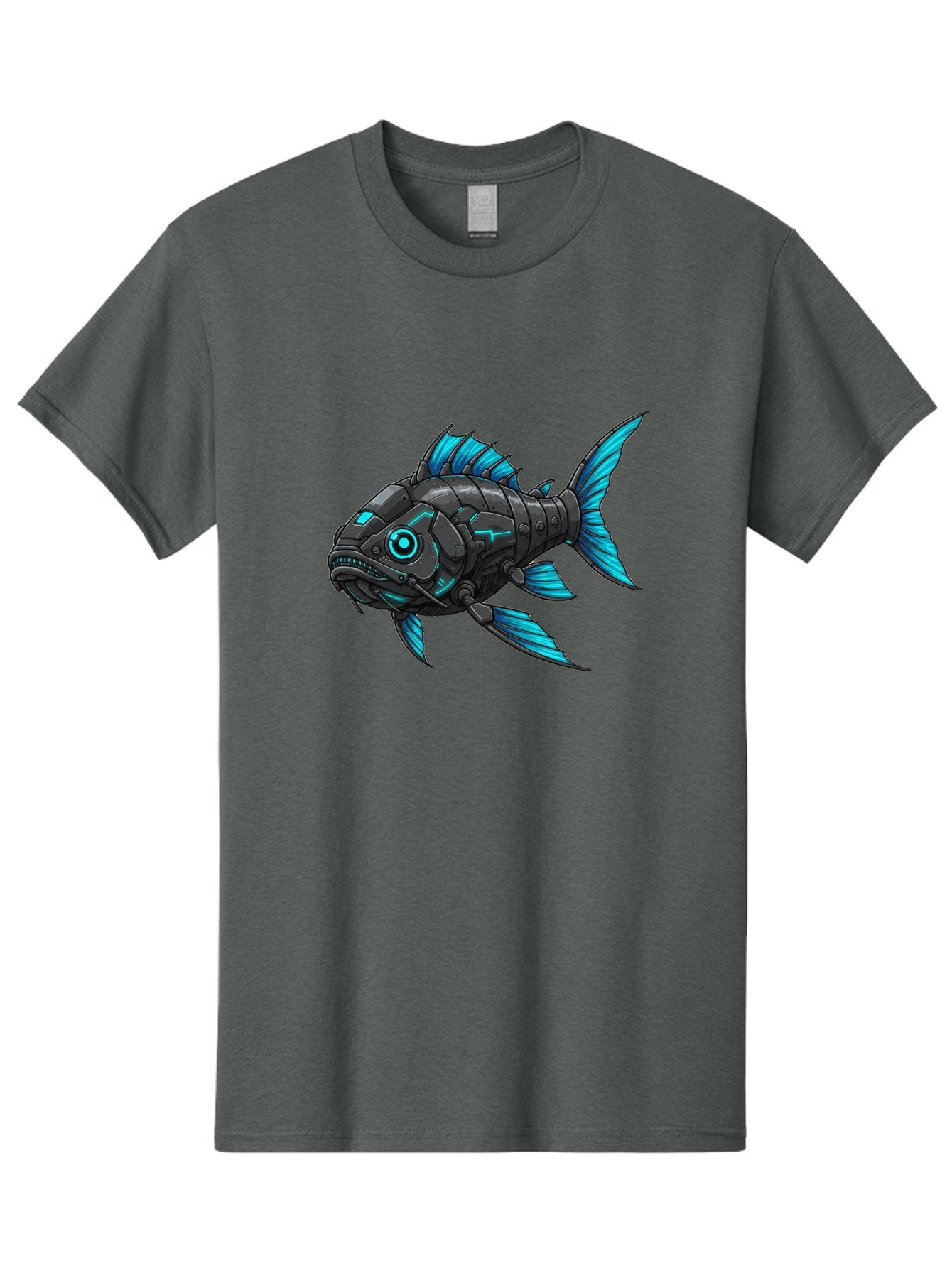 Cyber-Fish-1 Men'S Graphic Tee, 100% Cotton, Comfortable Casual Summer Wear, Machine Washable, Vintage Camera, Old Camera, Antique Camera, Black Camera, Classic Photography, Photography Equipment, Nostalgic Device, Film Camera, Camera Art Baf005