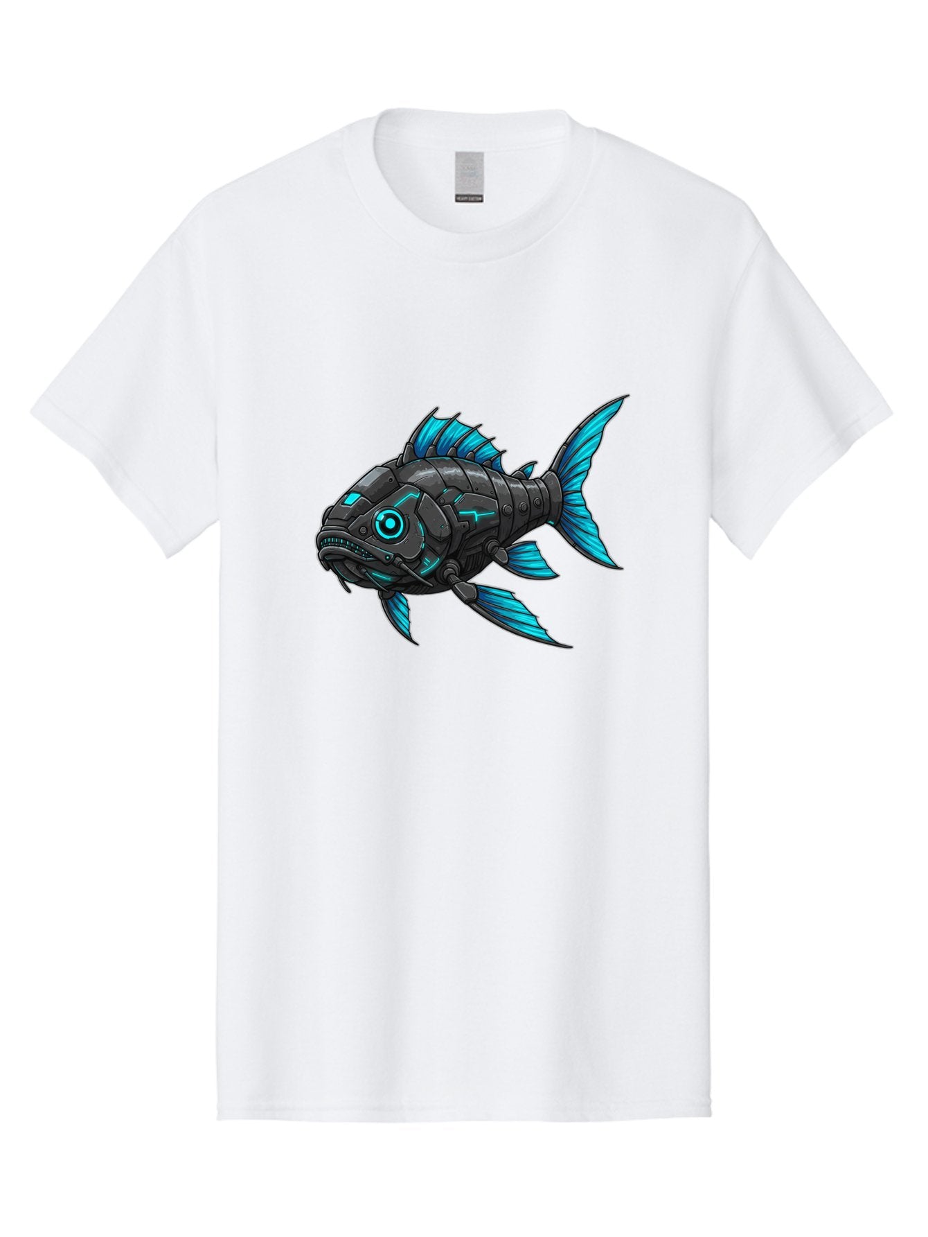 Cyber-Fish-1 Men'S Graphic Tee, 100% Cotton, Comfortable Casual Summer Wear, Machine Washable, Vintage Camera, Old Camera, Antique Camera, Black Camera, Classic Photography, Photography Equipment, Nostalgic Device, Film Camera, Camera Art Baf005 4