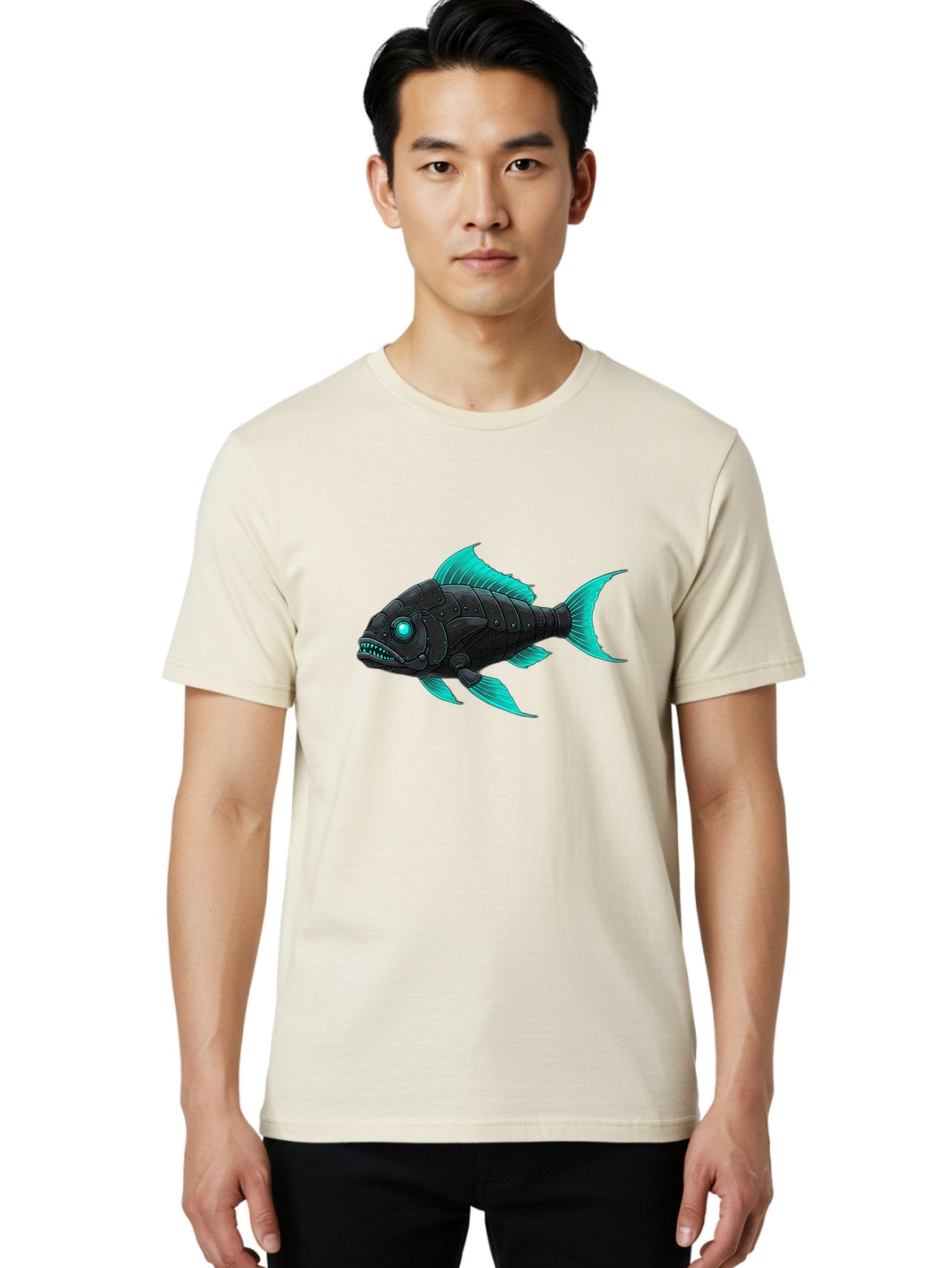 Cybernetic-Fish Men'S Graphic Tee, 100% Cotton, Comfortable Casual Summer Wear, Machine Washable, Vintage Camera, Old Camera, Antique Camera, Black Camera, Classic Photography, Photography Equipment, Nostalgic Device, Film Camera, Camera Art Baf007 26