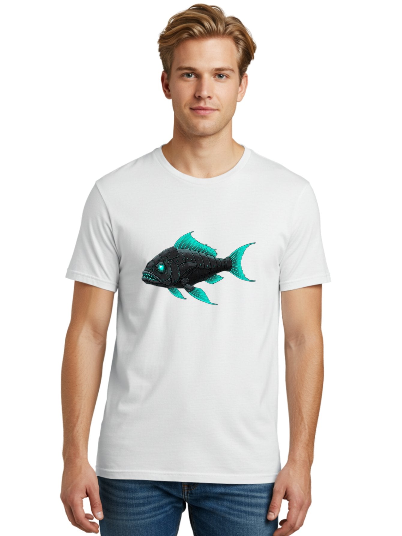 Cybernetic-Fish Men'S Graphic Tee, 100% Cotton, Comfortable Casual Summer Wear, Machine Washable, Vintage Camera, Old Camera, Antique Camera, Black Camera, Classic Photography, Photography Equipment, Nostalgic Device, Film Camera, Camera Art Baf007 22