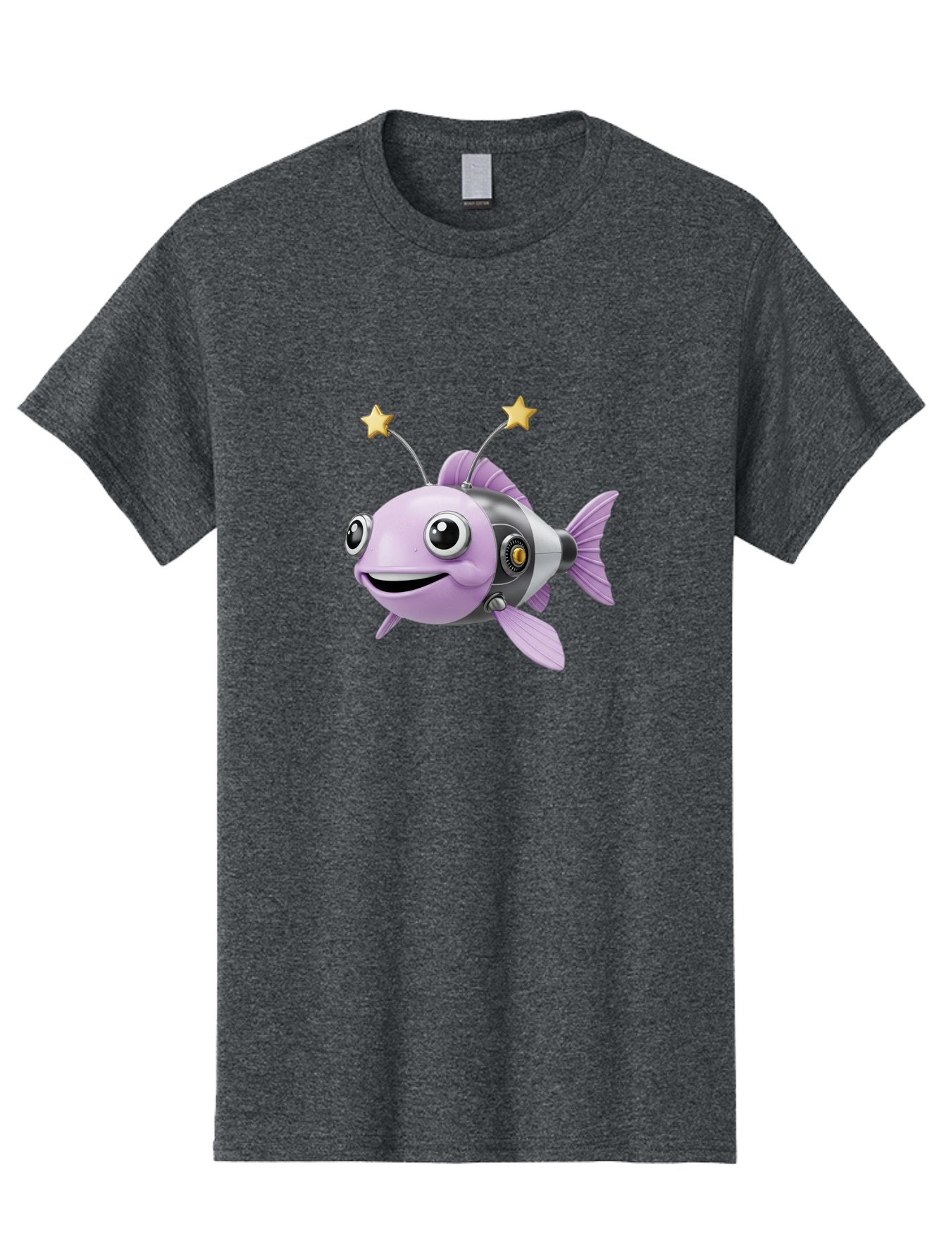 Cyborg-Fish-1 Men'S Graphic Tee, 100% Cotton, Comfortable Casual Summer Wear, Machine Washable, Vintage Camera, Old Camera, Antique Camera, Black Camera, Classic Photography, Photography Equipment, Nostalgic Device, Film Camera, Camera Art Baf009 6