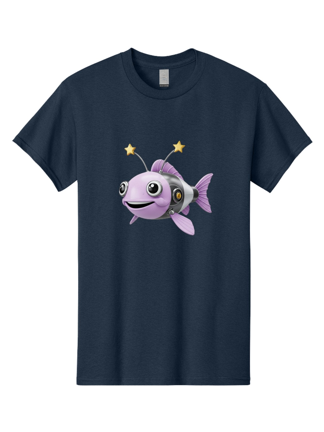 Cyborg-Fish-1 Men'S Graphic Tee, 100% Cotton, Comfortable Casual Summer Wear, Machine Washable, Vintage Camera, Old Camera, Antique Camera, Black Camera, Classic Photography, Photography Equipment, Nostalgic Device, Film Camera, Camera Art Baf009 4