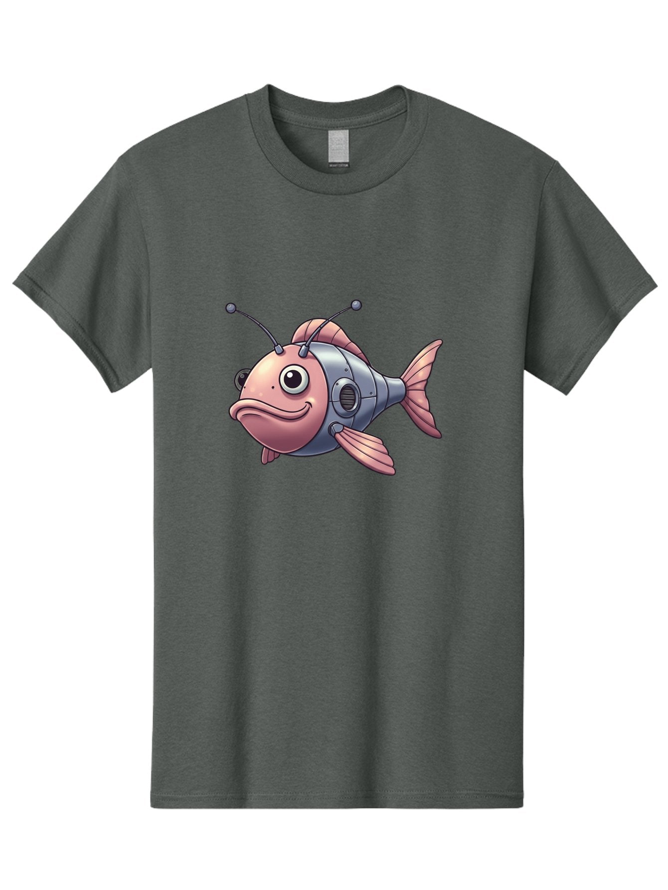 Cyborg-Fish-3 Men'S Graphic Tee, 100% Cotton, Comfortable Casual Summer Wear, Machine Washable, Vintage Camera, Old Camera, Antique Camera, Black Camera, Classic Photography, Photography Equipment, Nostalgic Device, Film Camera, Camera Art Baf011 6