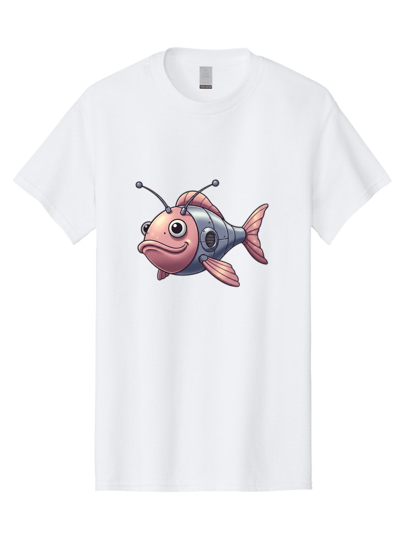 Cyborg-Fish-3 Men'S Graphic Tee, 100% Cotton, Comfortable Casual Summer Wear, Machine Washable, Vintage Camera, Old Camera, Antique Camera, Black Camera, Classic Photography, Photography Equipment, Nostalgic Device, Film Camera, Camera Art Baf011 9