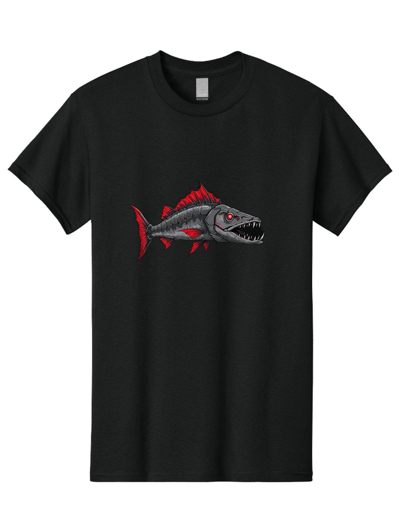 Cyborg-Shark Men'S Graphic Tee, 100% Cotton, Comfortable Casual Summer Wear, Machine Washable, Vintage Camera, Old Camera, Antique Camera, Black Camera, Classic Photography, Photography Equipment, Nostalgic Device, Film Camera, Camera Art Baf013 15