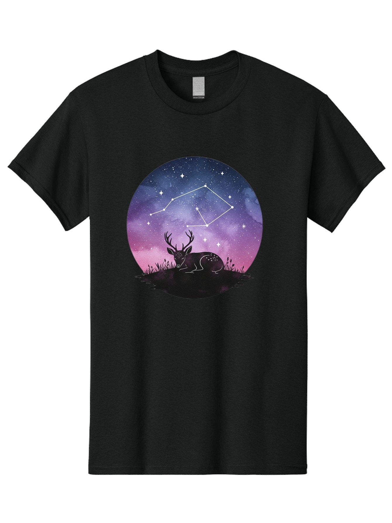 Deer-Constellation-1 Men'S Graphic Tee, 100% Cotton, Comfortable Casual Summer Wear, Machine Washable, Vintage Camera, Old Camera, Antique Camera, Black Camera, Classic Photography, Photography Equipment, Nostalgic Device, Film Camera, Baf021 8