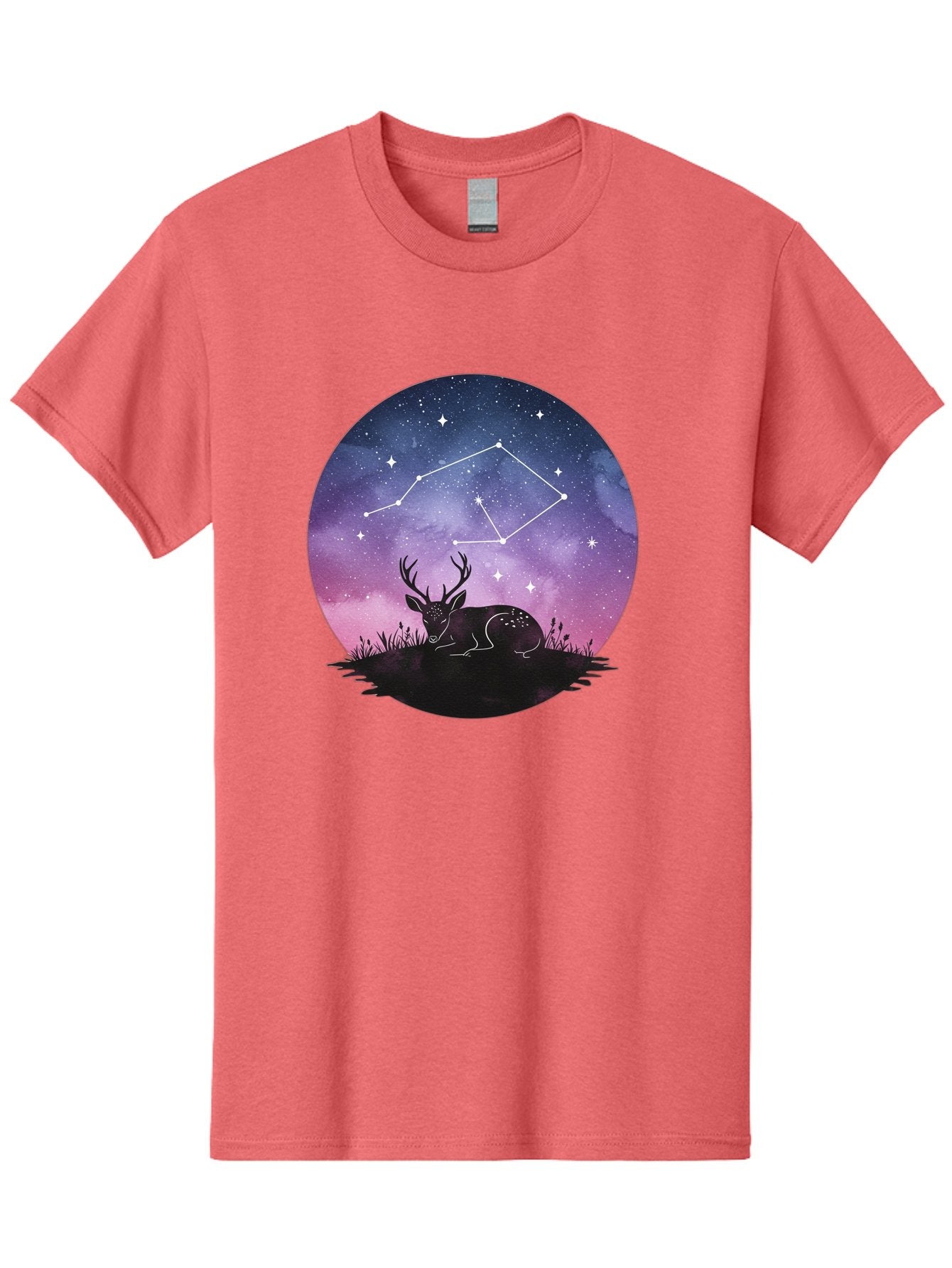 Deer-Constellation-1 Men'S Graphic Tee, 100% Cotton, Comfortable Casual Summer Wear, Machine Washable, Vintage Camera, Old Camera, Antique Camera, Black Camera, Classic Photography, Photography Equipment, Nostalgic Device, Film Camera, Baf021