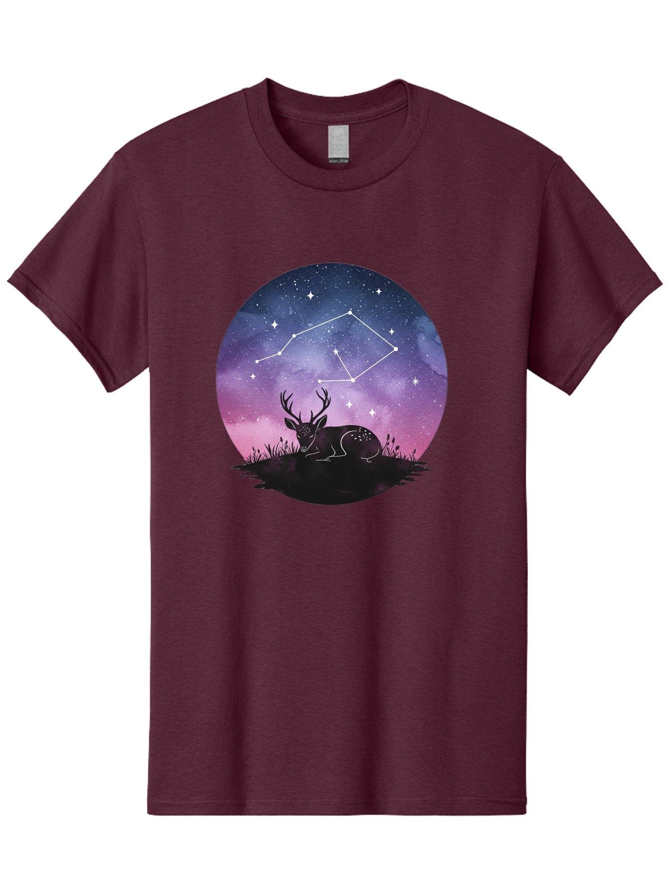 Deer-Constellation-1 Men'S Graphic Tee, 100% Cotton, Comfortable Casual Summer Wear, Machine Washable, Vintage Camera, Old Camera, Antique Camera, Black Camera, Classic Photography, Photography Equipment, Nostalgic Device, Film Camera, Baf021 4
