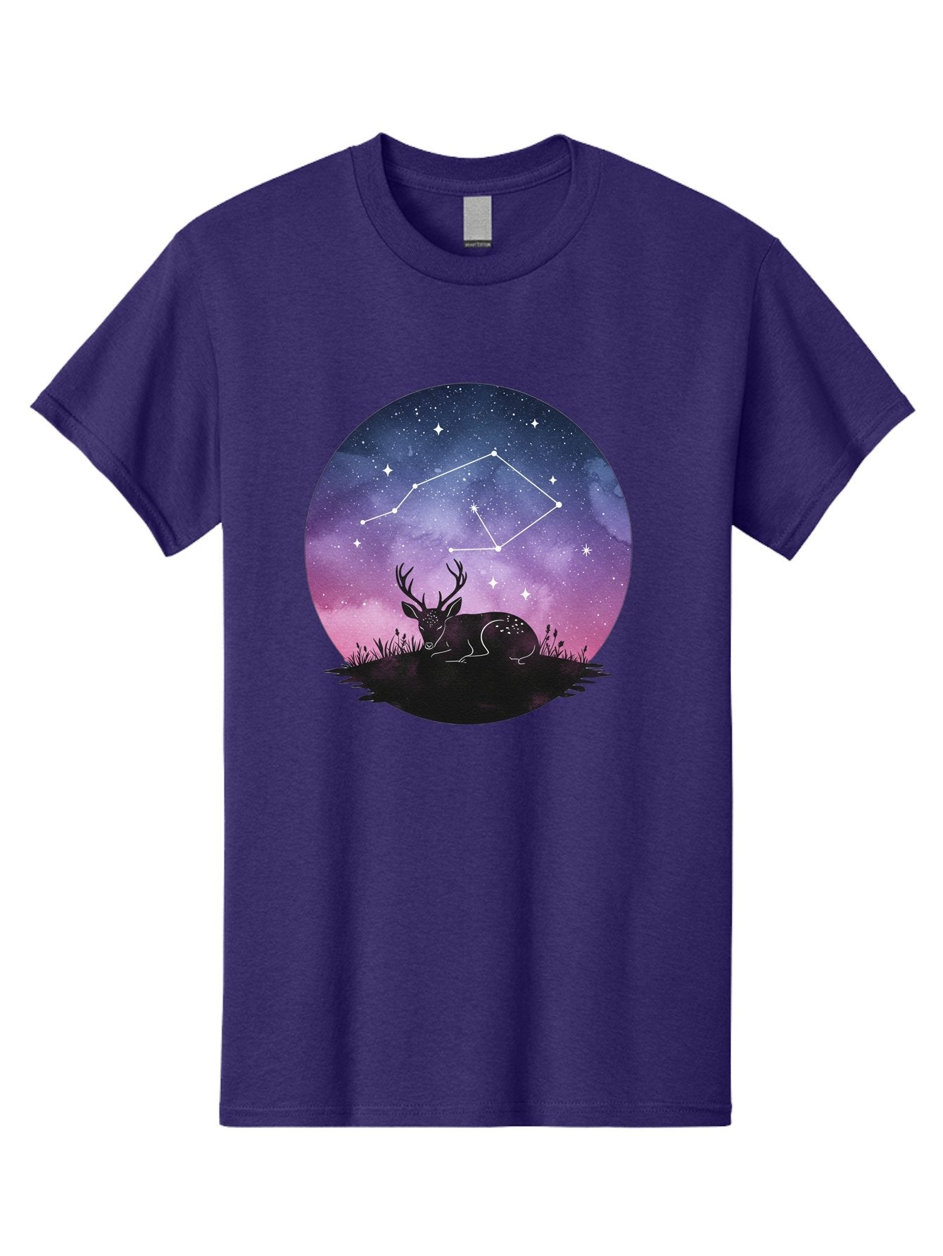 Deer-Constellation-1 Men'S Graphic Tee, 100% Cotton, Comfortable Casual Summer Wear, Machine Washable, Vintage Camera, Old Camera, Antique Camera, Black Camera, Classic Photography, Photography Equipment, Nostalgic Device, Film Camera, Baf021 15