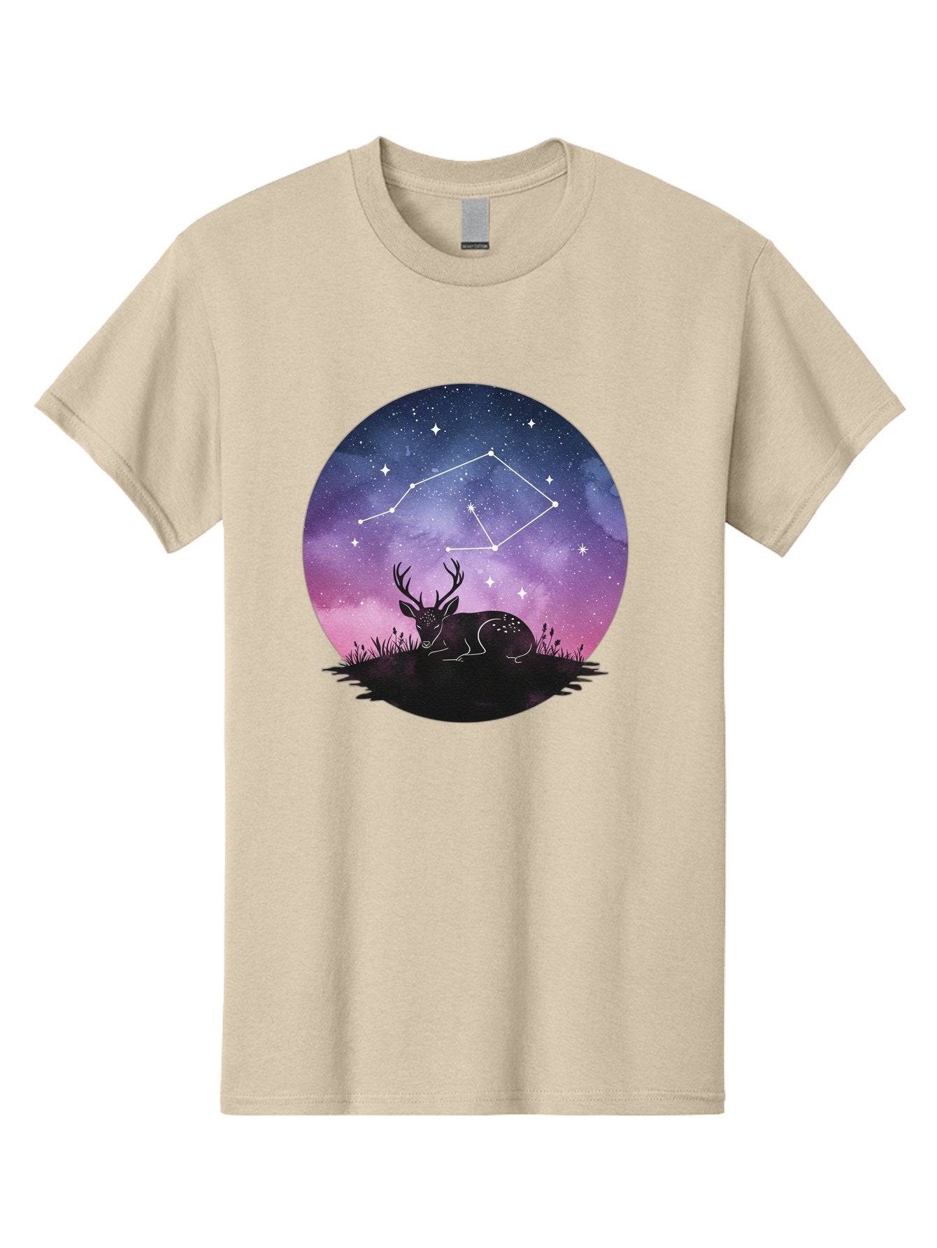 Deer-Constellation-1 Men'S Graphic Tee, 100% Cotton, Comfortable Casual Summer Wear, Machine Washable, Vintage Camera, Old Camera, Antique Camera, Black Camera, Classic Photography, Photography Equipment, Nostalgic Device, Film Camera, Baf021