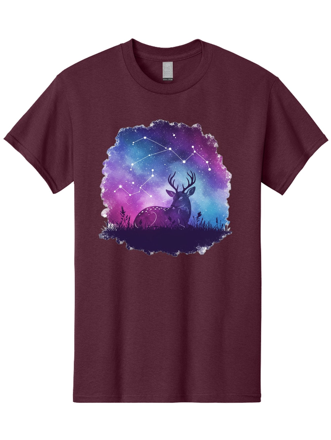 Deer-Constellation-2 Men'S Graphic Tee, 100% Cotton, Comfortable Casual Summer Wear, Machine Washable, Vintage Camera, Old Camera, Antique Camera, Black Camera, Classic Photography, Photography Equipment, Nostalgic Device, Film Camera, Baf022