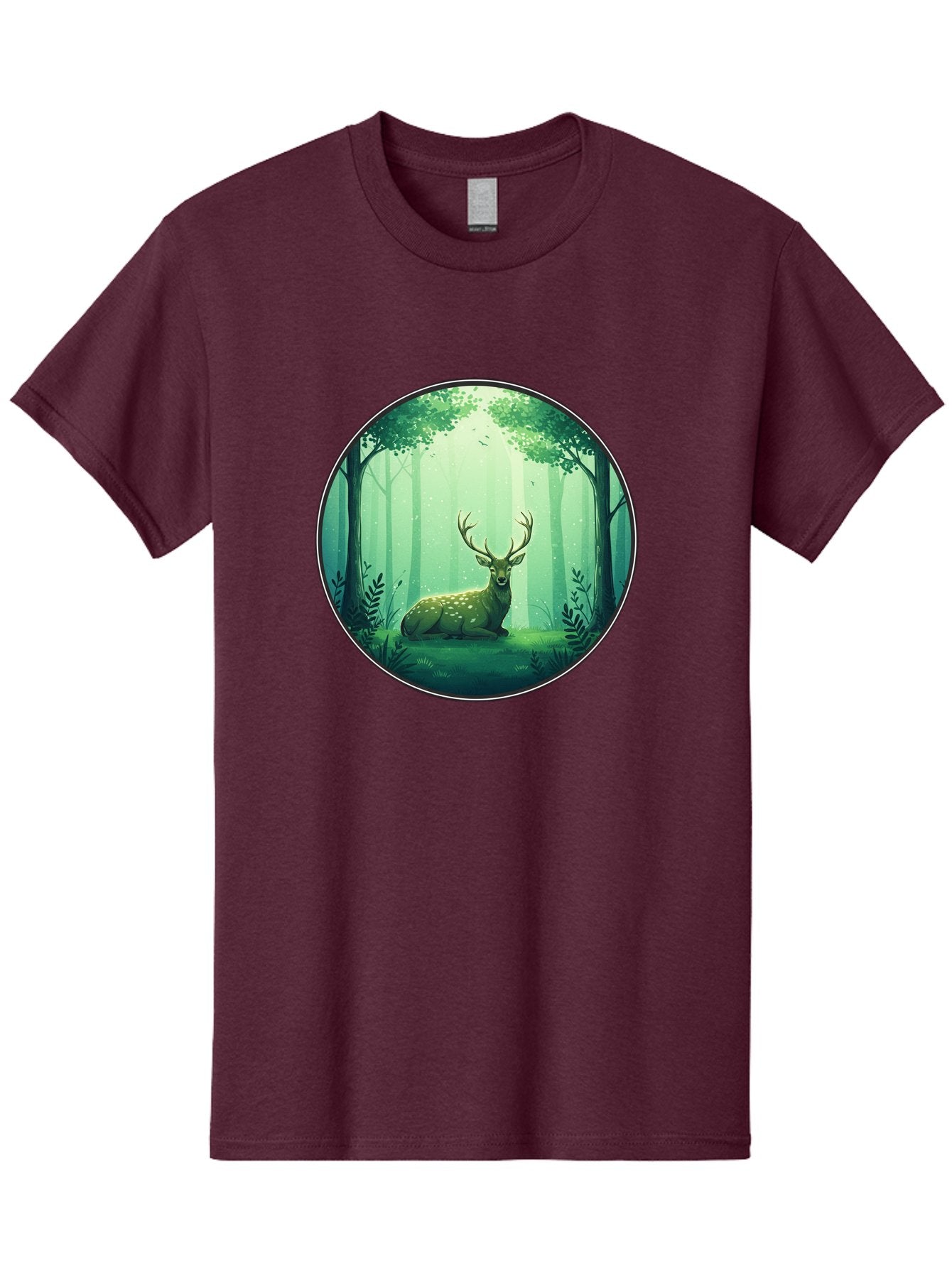 Deer-In-Forest-1 Men'S Graphic Tee, 100% Cotton, Comfortable Casual Summer Wear, Machine Washable, Vintage Camera, Old Camera, Antique Camera, Black Camera, Classic Photography, Photography Equipment, Nostalgic Device, Film Camera, Camera Art Baf025 3