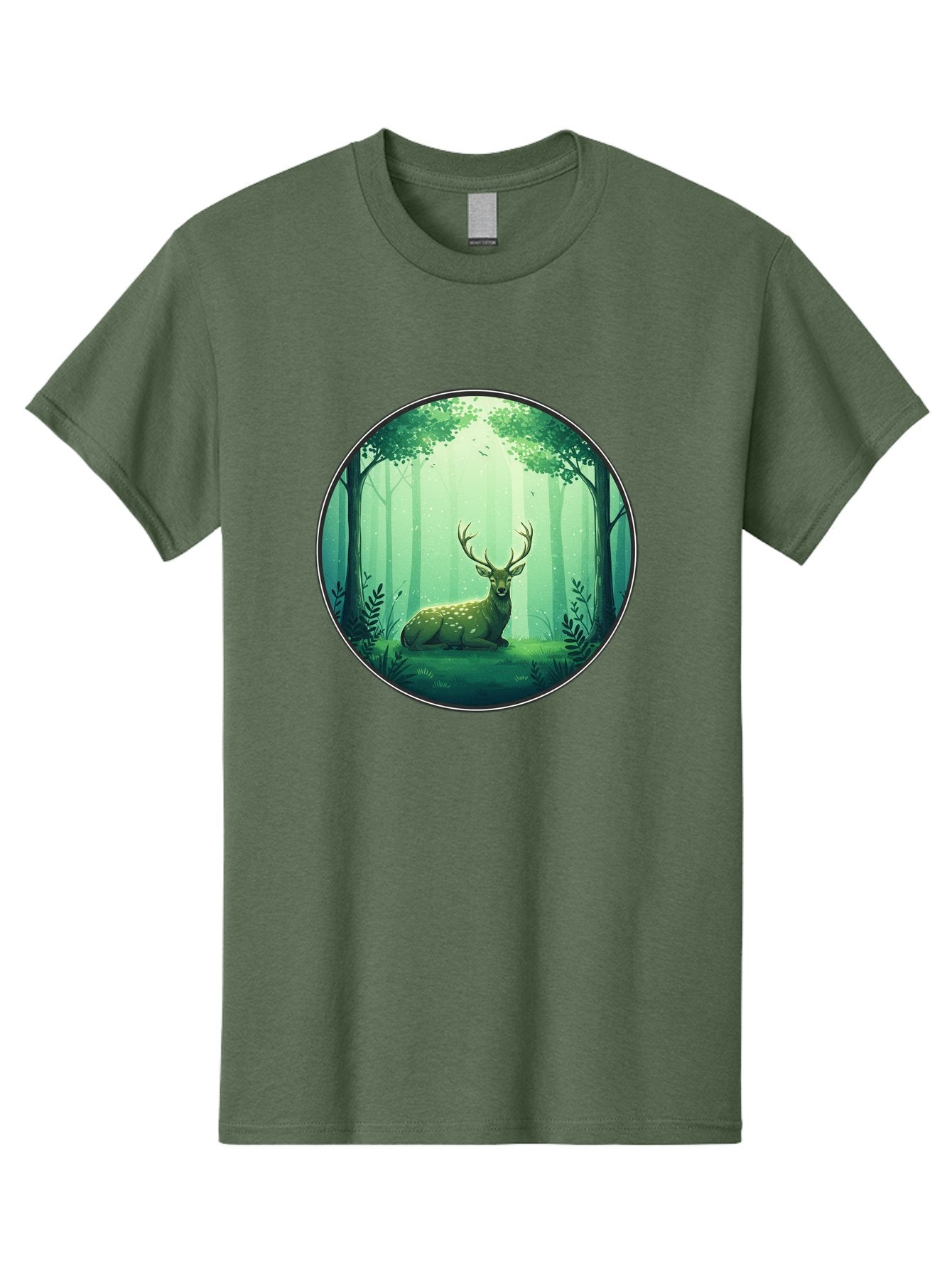 Deer-In-Forest-1 Men'S Graphic Tee, 100% Cotton, Comfortable Casual Summer Wear, Machine Washable, Vintage Camera, Old Camera, Antique Camera, Black Camera, Classic Photography, Photography Equipment, Nostalgic Device, Film Camera, Camera Art Baf025 4