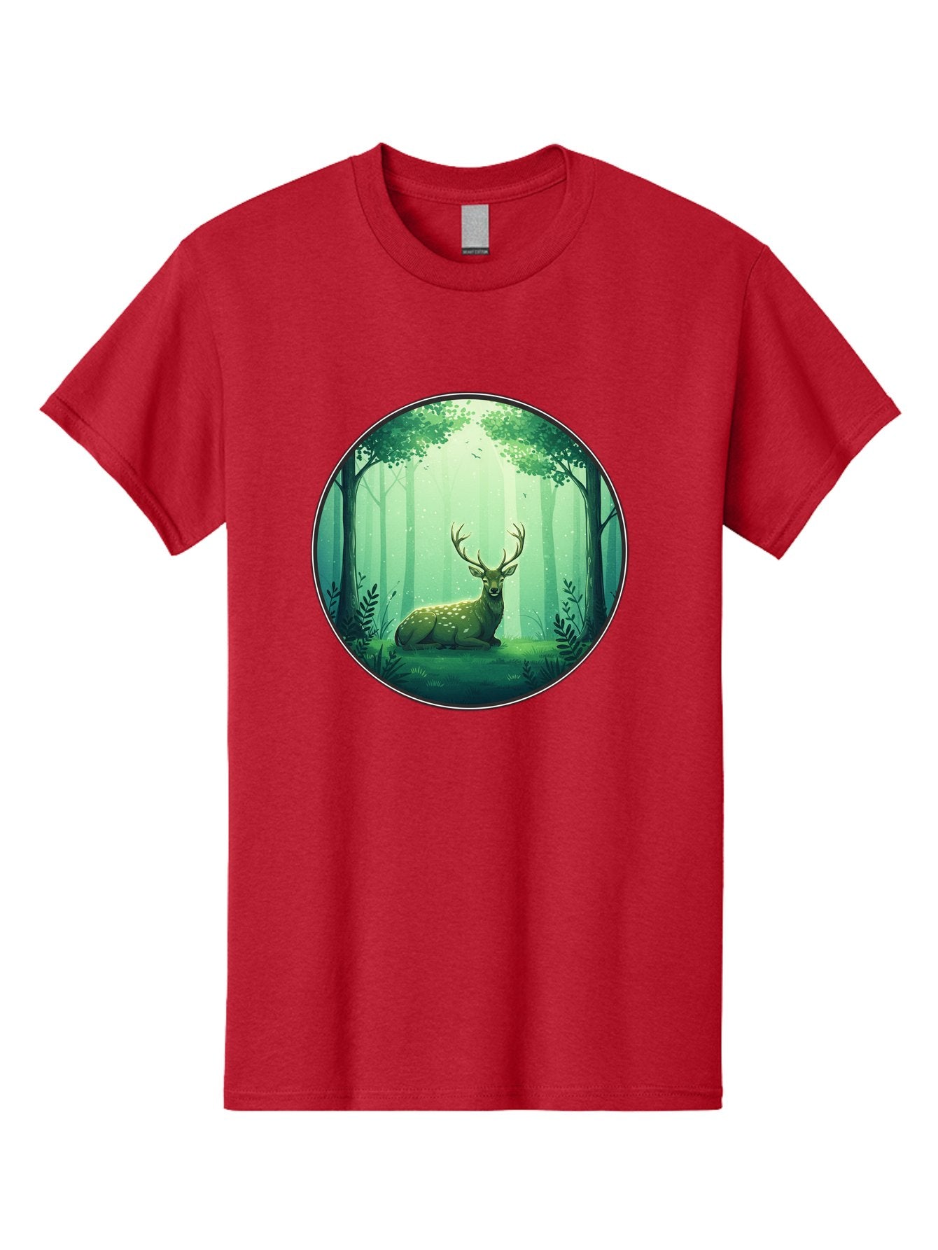 Deer-In-Forest-1 Men'S Graphic Tee, 100% Cotton, Comfortable Casual Summer Wear, Machine Washable, Vintage Camera, Old Camera, Antique Camera, Black Camera, Classic Photography, Photography Equipment, Nostalgic Device, Film Camera, Camera Art Baf025 13