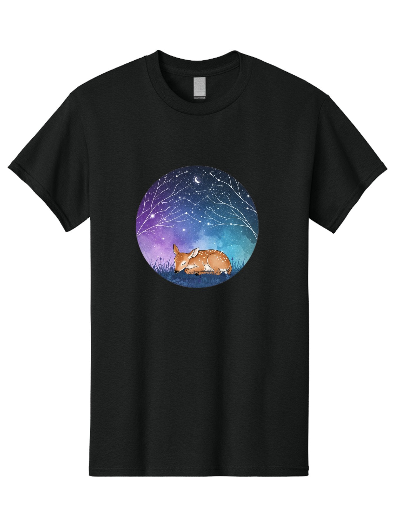 Deer-Under-Starry-Night-Sky Men'S Graphic Tee, 100% Cotton, Comfortable Casual Summer Wear, Machine Washable, Vintage Camera, Old Camera, Antique Camera, Black Camera, Classic Photography, Photography Equipment, Nostalgic Device, Film Camera, Baf030 12