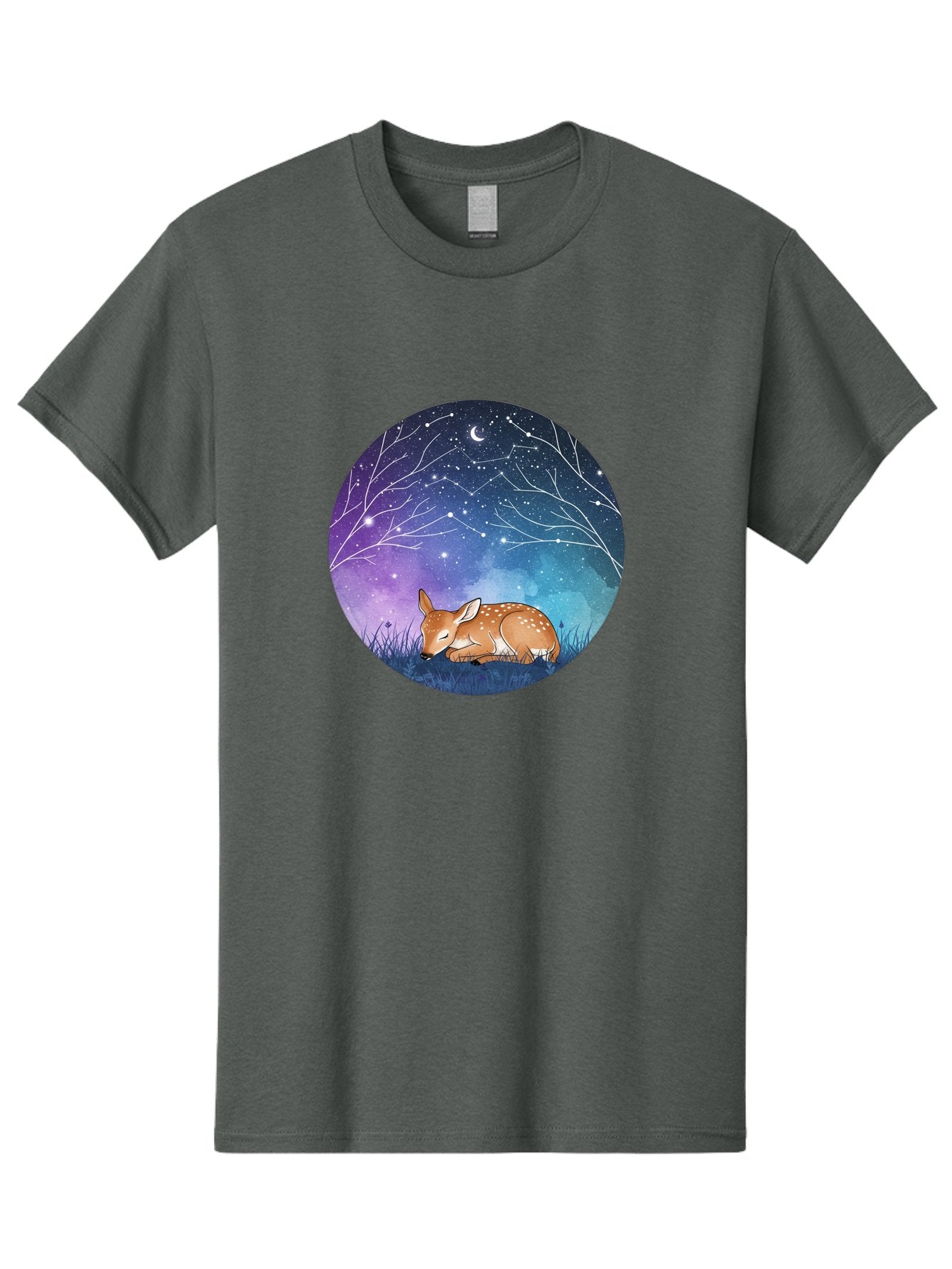Deer-Under-Starry-Night-Sky Men'S Graphic Tee, 100% Cotton, Comfortable Casual Summer Wear, Machine Washable, Vintage Camera, Old Camera, Antique Camera, Black Camera, Classic Photography, Photography Equipment, Nostalgic Device, Film Camera, Baf030 15