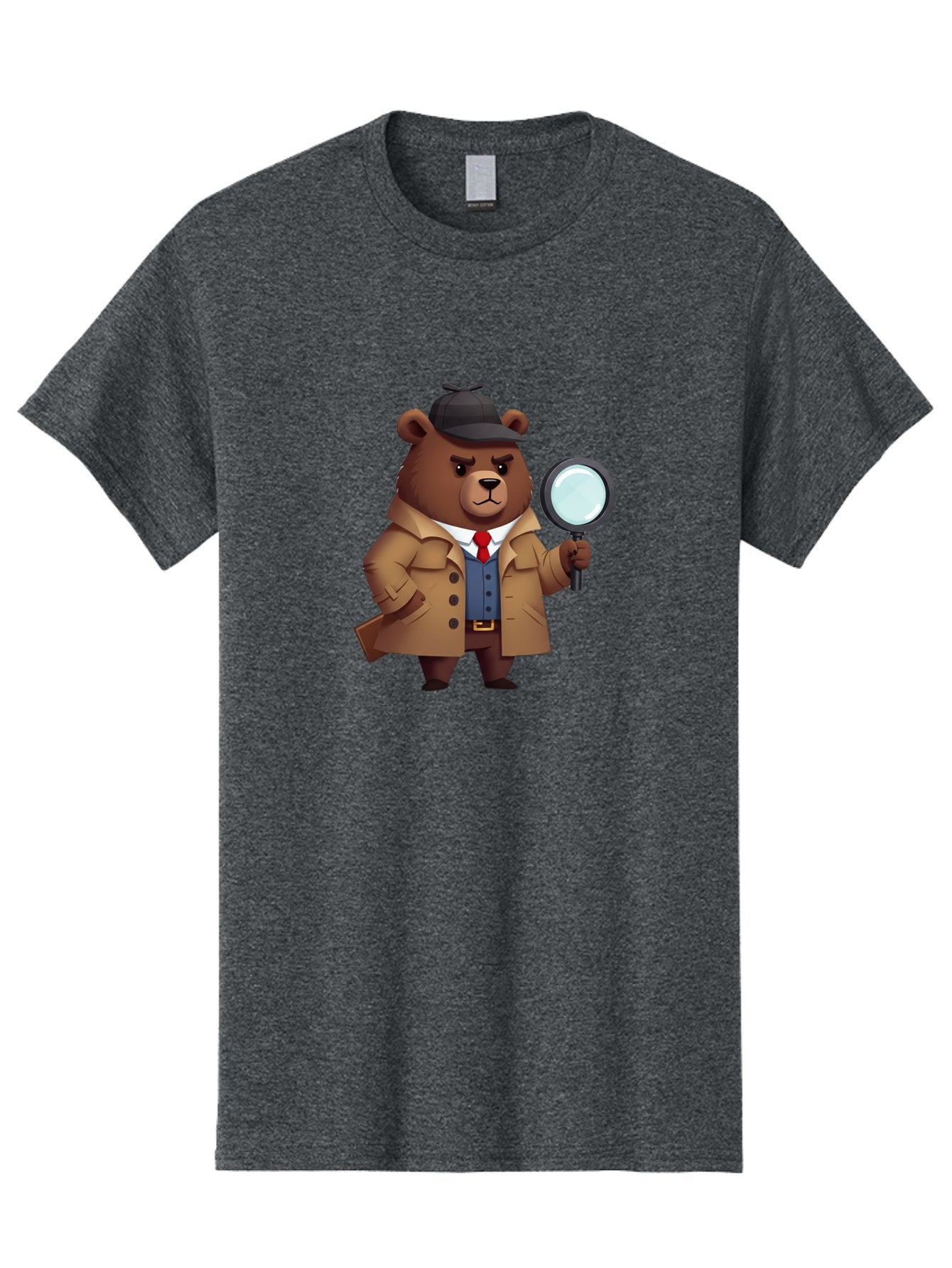 Detective-Bear Men'S Graphic Tee, 100% Cotton, Comfortable Casual Summer Wear, Machine Washable, Vintage Camera, Old Camera, Antique Camera, Black Camera, Classic Photography, Photography Equipment, Nostalgic Device, Film Camera, Camera Art Baf031 5