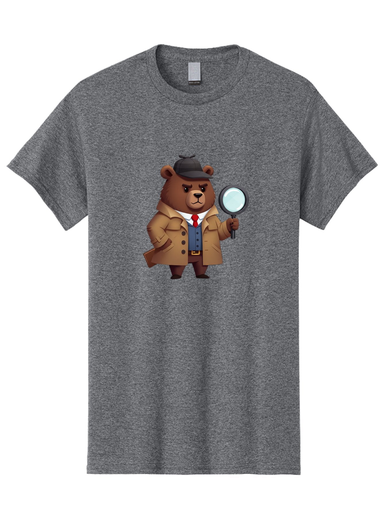 Detective-Bear Men'S Graphic Tee, 100% Cotton, Comfortable Casual Summer Wear, Machine Washable, Vintage Camera, Old Camera, Antique Camera, Black Camera, Classic Photography, Photography Equipment, Nostalgic Device, Film Camera, Camera Art Baf031 7