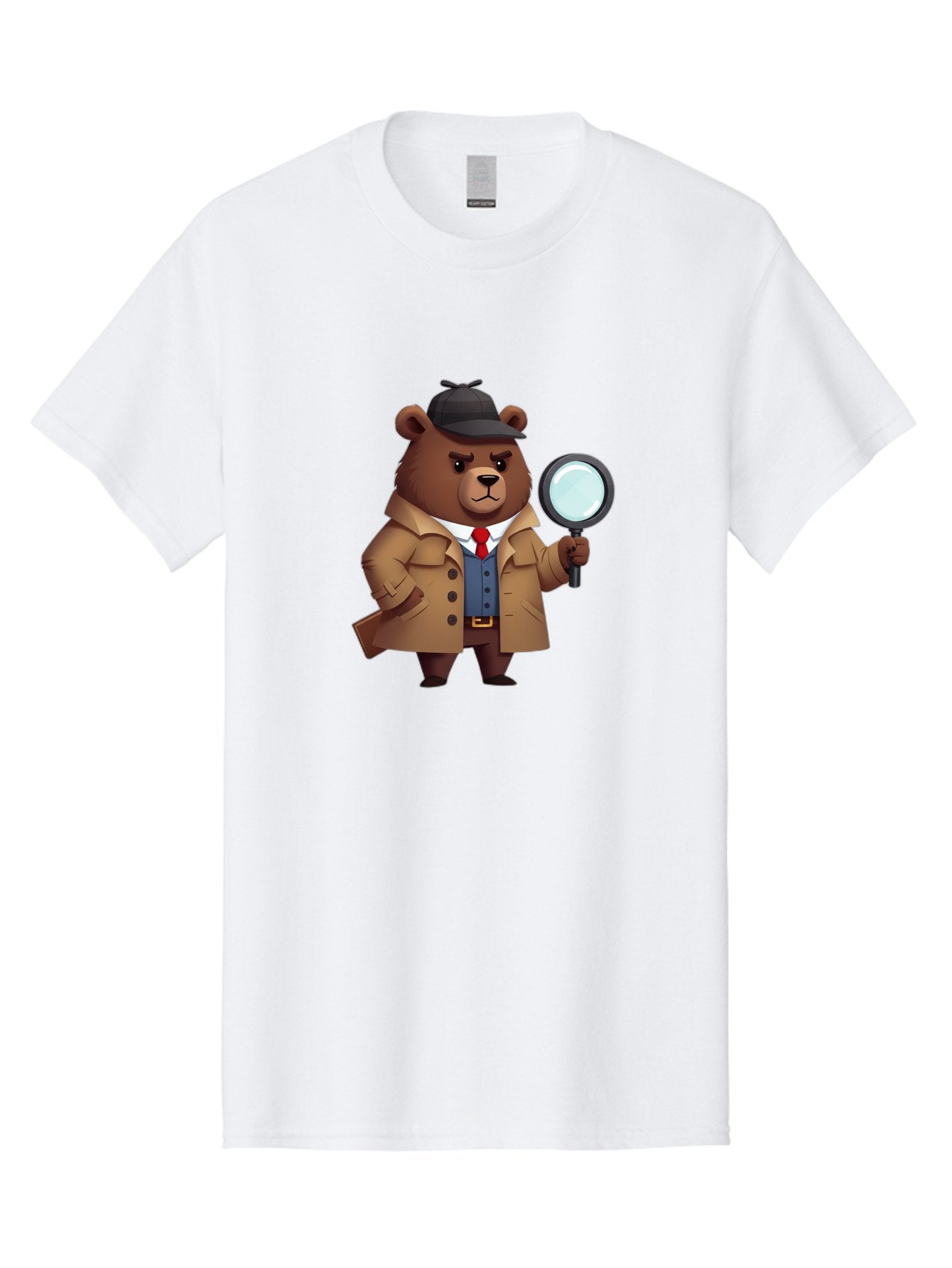 Detective-Bear Men'S Graphic Tee, 100% Cotton, Comfortable Casual Summer Wear, Machine Washable, Vintage Camera, Old Camera, Antique Camera, Black Camera, Classic Photography, Photography Equipment, Nostalgic Device, Film Camera, Camera Art Baf031 6