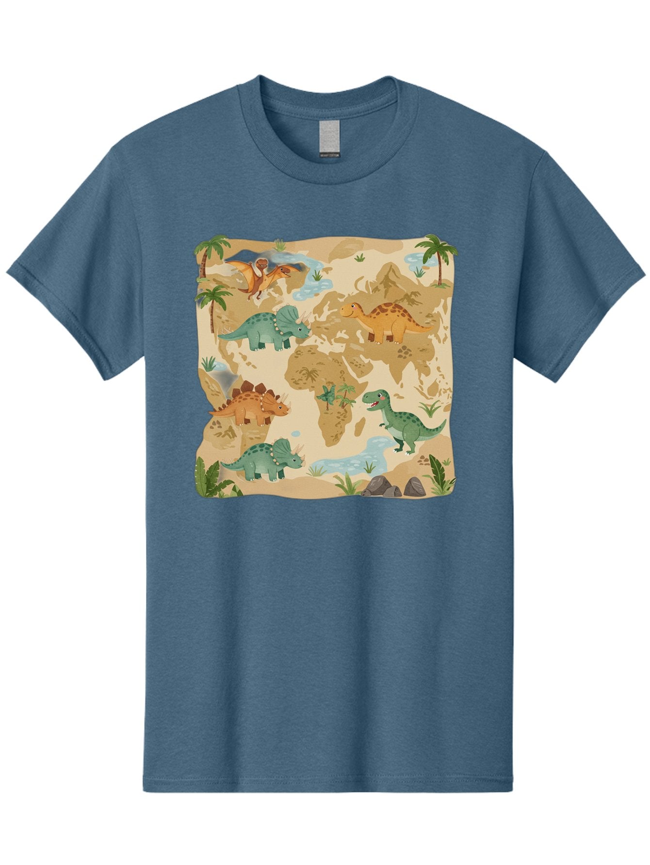 Dinosaur-World-Map Men'S Graphic Tee, 100% Cotton, Comfortable Casual Summer Wear, Machine Washable, Vintage Camera, Old Camera, Antique Camera, Black Camera, Classic Photography, Photography Equipment, Nostalgic Device, Film Camera, Baf035 15