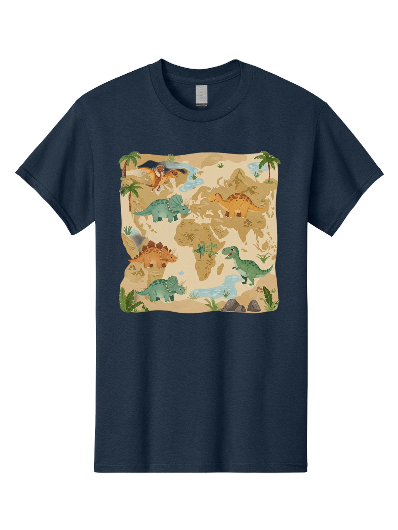 Dinosaur-World-Map Men'S Graphic Tee, 100% Cotton, Comfortable Casual Summer Wear, Machine Washable, Vintage Camera, Old Camera, Antique Camera, Black Camera, Classic Photography, Photography Equipment, Nostalgic Device, Film Camera, Baf035 7