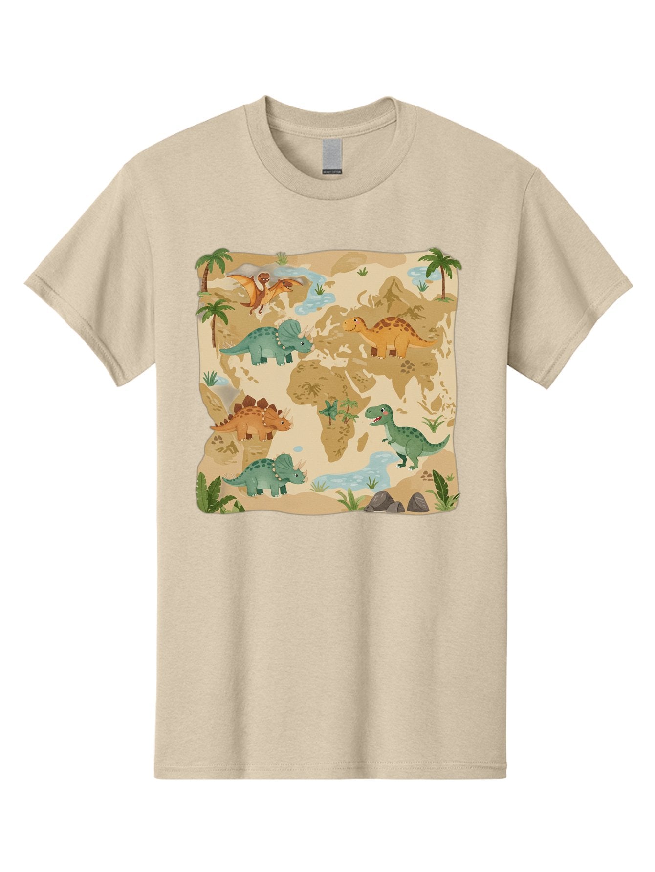 Dinosaur-World-Map Men'S Graphic Tee, 100% Cotton, Comfortable Casual Summer Wear, Machine Washable, Vintage Camera, Old Camera, Antique Camera, Black Camera, Classic Photography, Photography Equipment, Nostalgic Device, Film Camera, Baf035 4