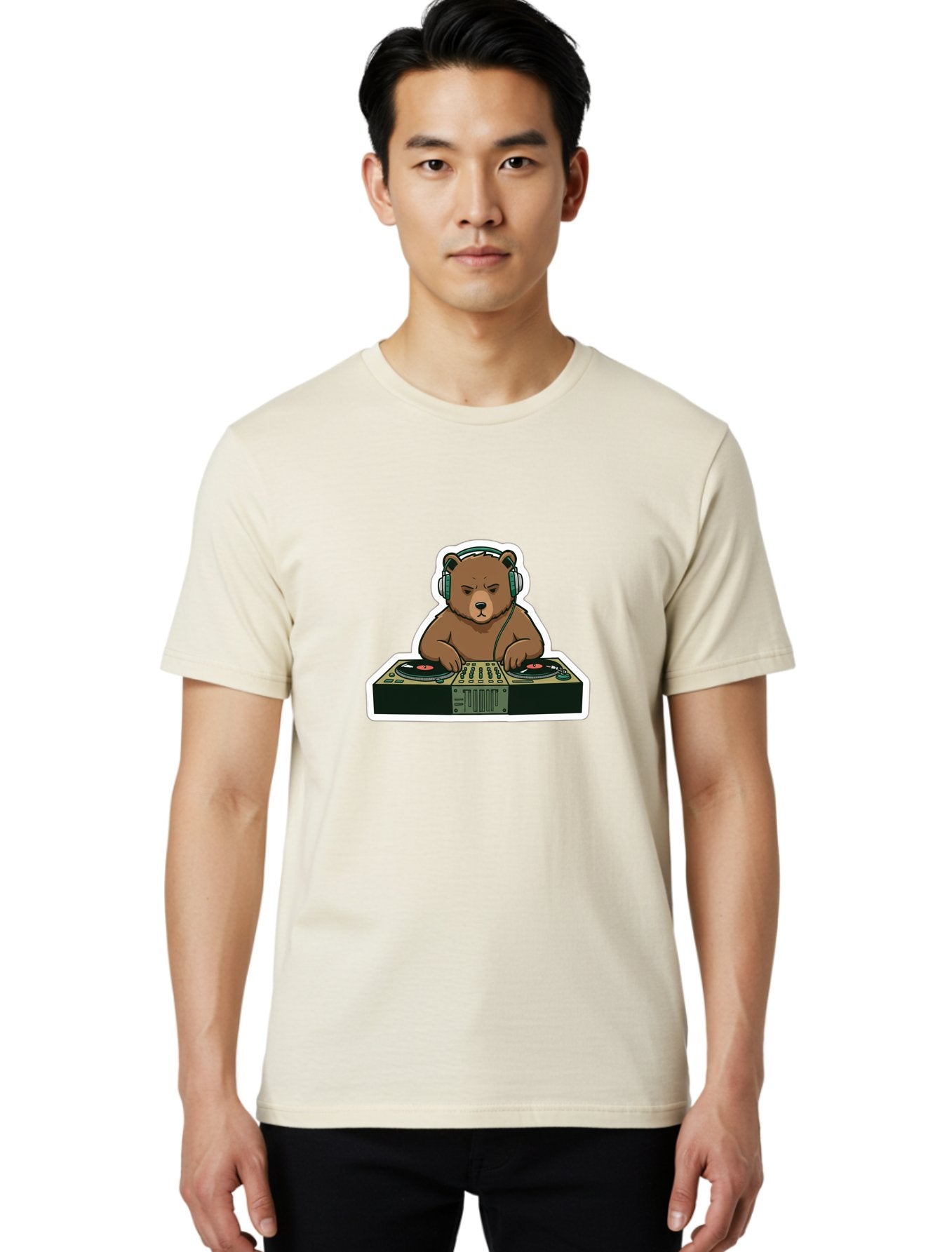 Dj-Bear-2 Men'S Graphic Tee, 100% Cotton, Comfortable Casual Summer Wear, Machine Washable, Vintage Camera, Old Camera, Antique Camera, Black Camera, Classic Photography, Photography Equipment, Nostalgic Device, Film Camera, Camera Art Baf037 20