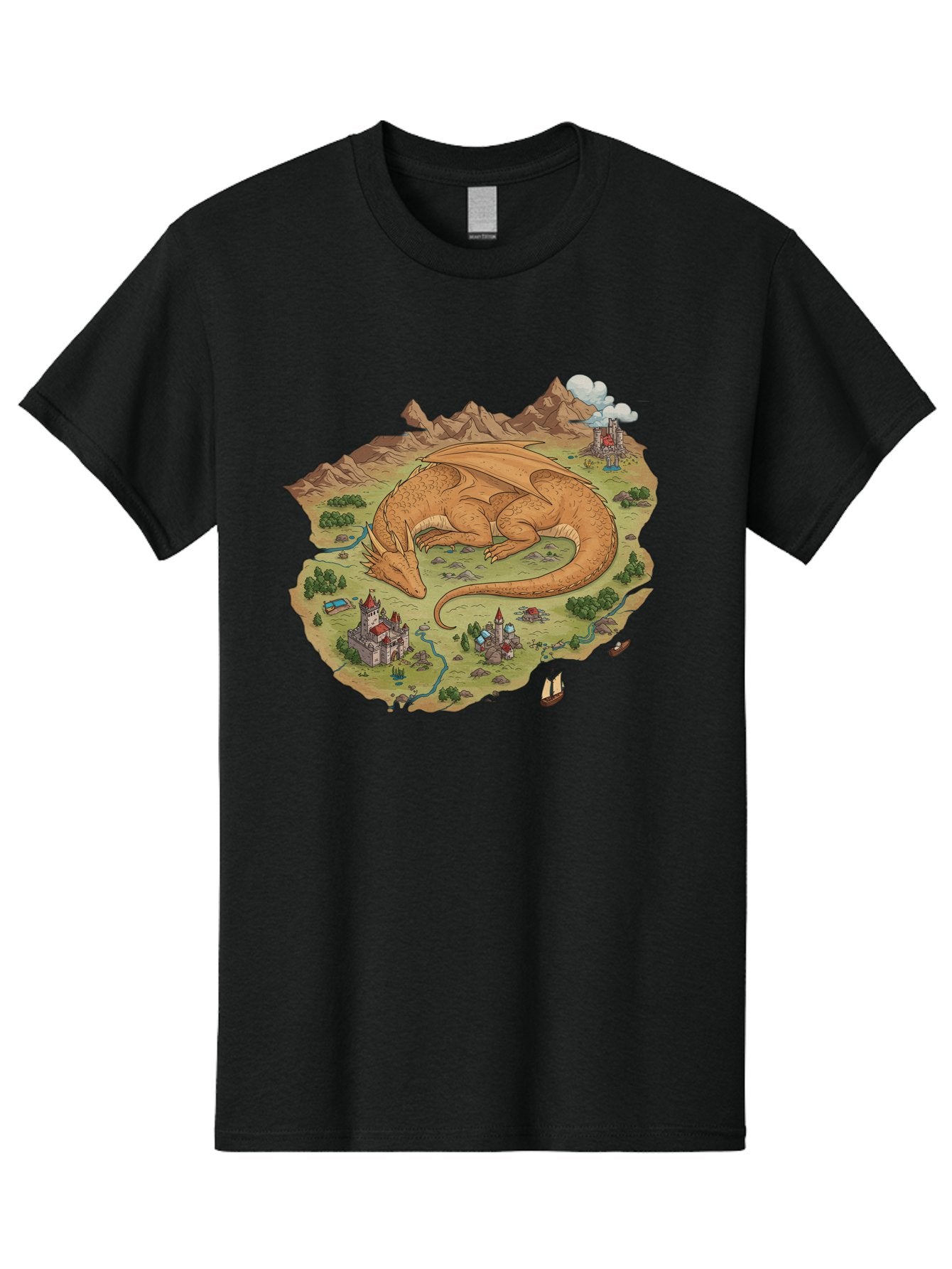 Dragon-Landscape Men'S Graphic Tee, 100% Cotton, Comfortable Casual Summer Wear, Machine Washable, Vintage Camera, Old Camera, Antique Camera, Black Camera, Classic Photography, Photography Equipment, Nostalgic Device, Film Camera, Camera Art Baf045 10