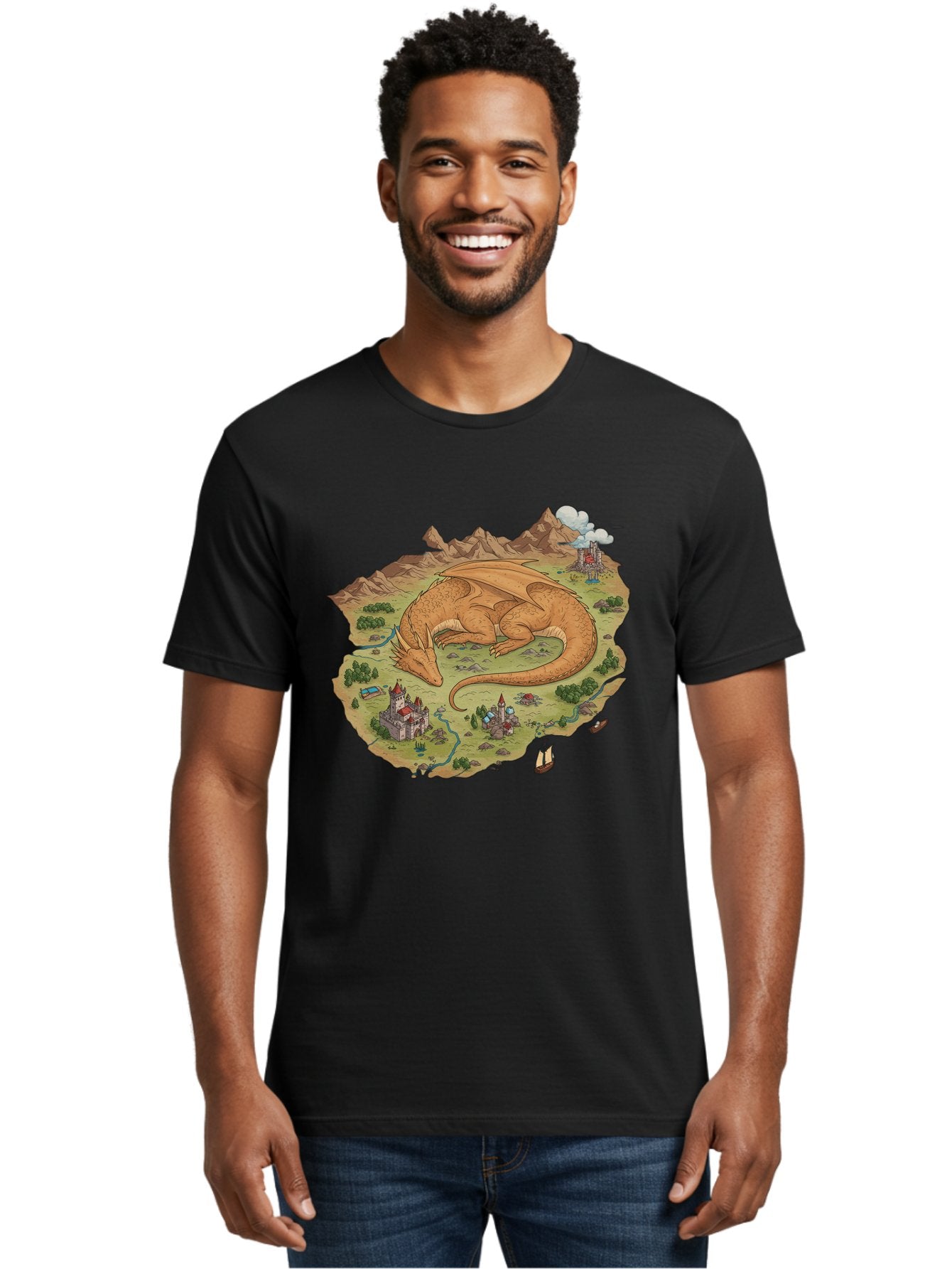 Dragon-Landscape Men'S Graphic Tee, 100% Cotton, Comfortable Casual Summer Wear, Machine Washable, Vintage Camera, Old Camera, Antique Camera, Black Camera, Classic Photography, Photography Equipment, Nostalgic Device, Film Camera, Camera Art Baf045 17