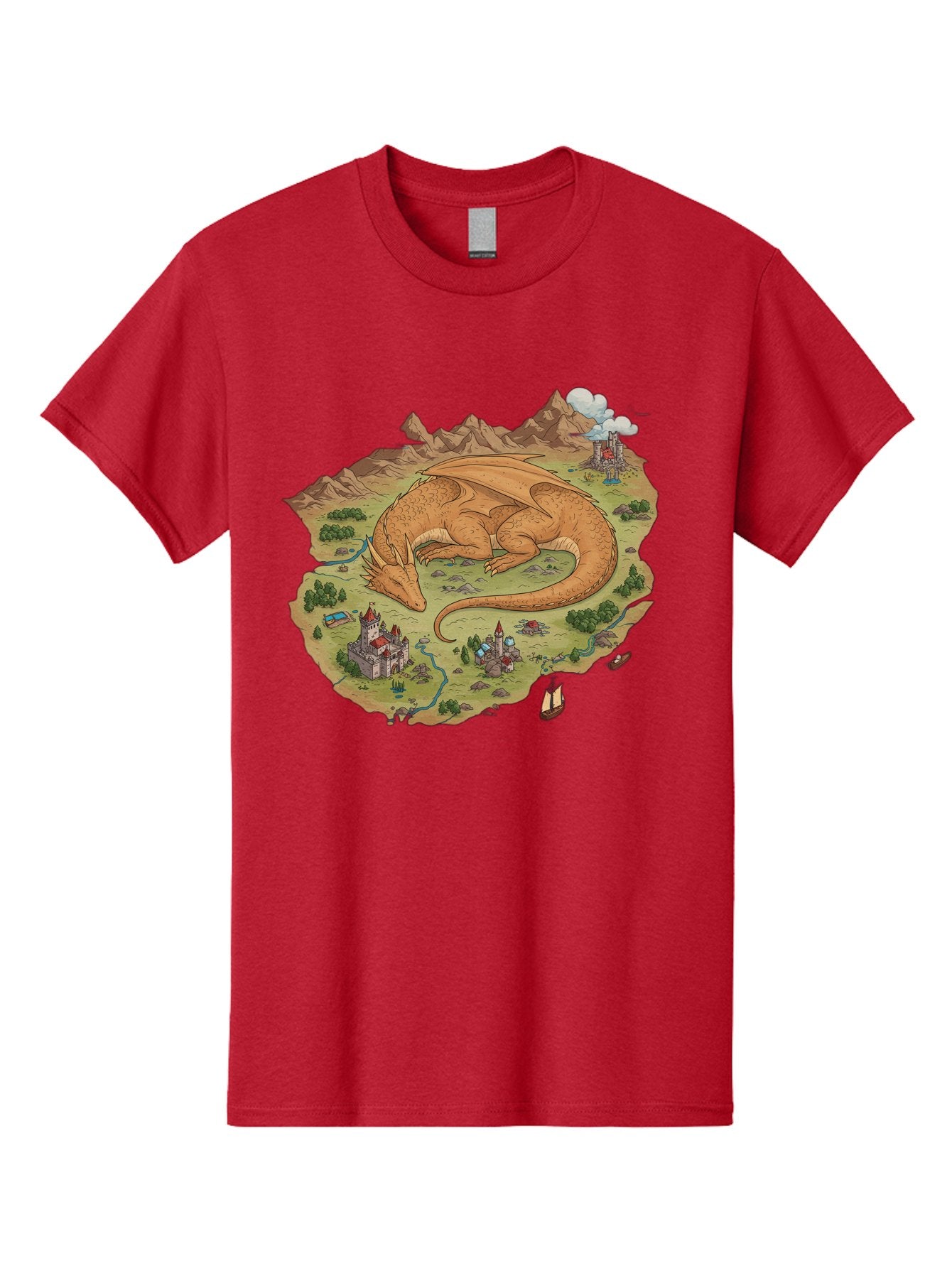 Dragon-Landscape Men'S Graphic Tee, 100% Cotton, Comfortable Casual Summer Wear, Machine Washable, Vintage Camera, Old Camera, Antique Camera, Black Camera, Classic Photography, Photography Equipment, Nostalgic Device, Film Camera, Camera Art Baf045 3