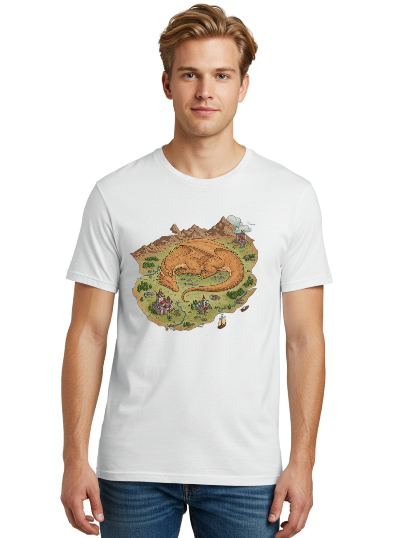 Dragon-Landscape Men'S Graphic Tee, 100% Cotton, Comfortable Casual Summer Wear, Machine Washable, Vintage Camera, Old Camera, Antique Camera, Black Camera, Classic Photography, Photography Equipment, Nostalgic Device, Film Camera, Camera Art Baf045 27