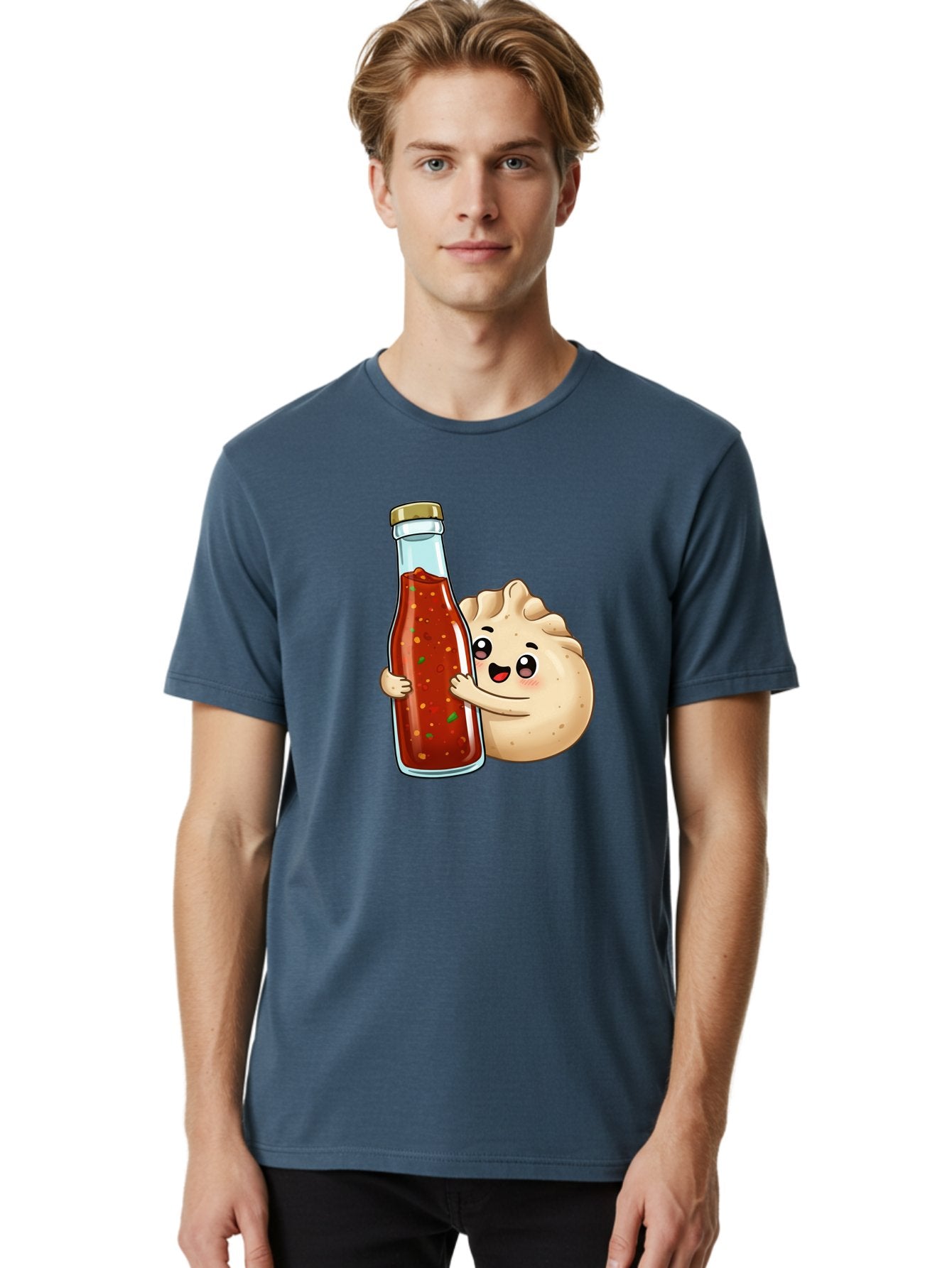 Dumpling-Hot-Sauce-Bottle Men'S Graphic Tee, 100% Cotton, Comfortable Casual Summer Wear, Machine Washable, Vintage Camera, Old Camera, Antique Camera, Black Camera, Classic Photography, Photography Equipment, Nostalgic Device, Film Camera, Baf048 21