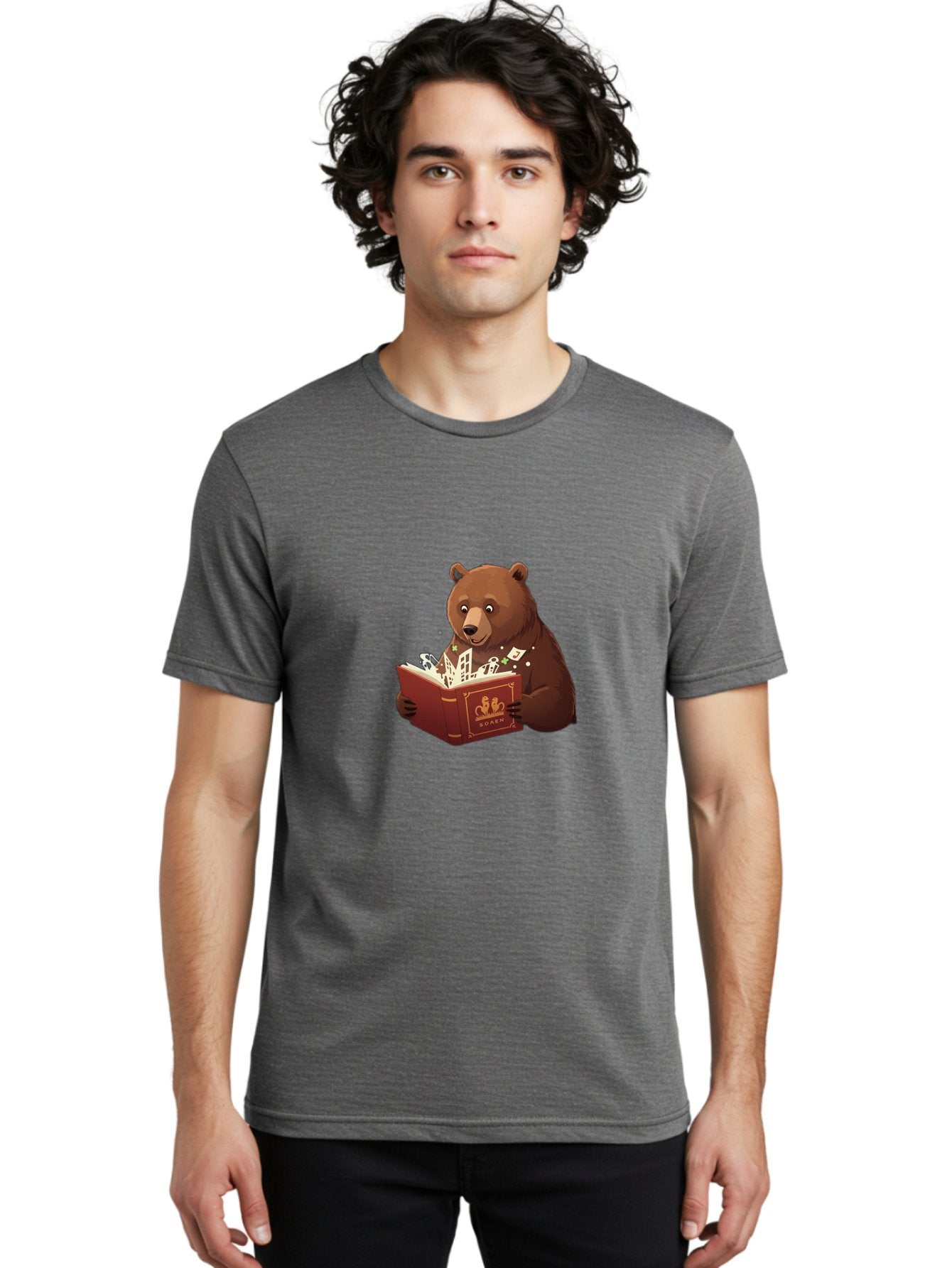 Eden-Bear-Reading-Book Men'S Graphic Tee, 100% Cotton, Comfortable Casual Summer Wear, Machine Washable, Vintage Camera, Old Camera, Antique Camera, Black Camera, Classic Photography, Photography Equipment, Nostalgic Device, Film Camera, Baf054 29