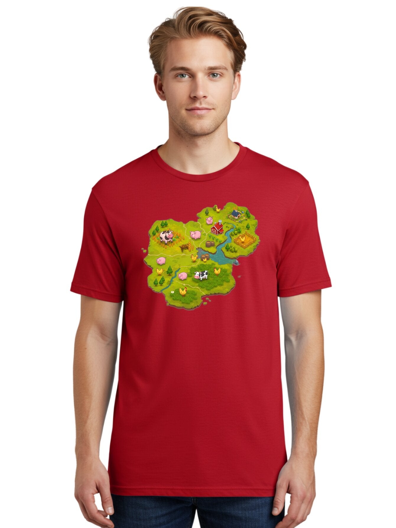 Farm-Scene Men'S Graphic Tee, 100% Cotton, Comfortable Casual Summer Wear, Machine Washable, Vintage Camera, Old Camera, Antique Camera, Black Camera, Classic Photography, Photography Equipment, Nostalgic Device, Film Camera, Camera Art Baf063 25