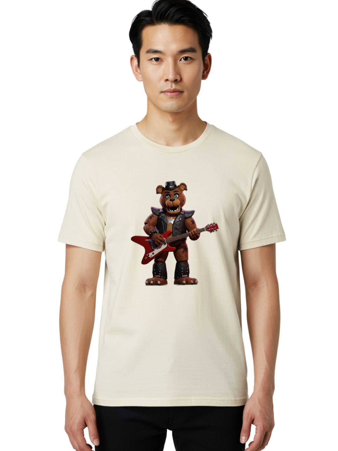 Five-Nights-At-Freddy-S-Freddy-Fazbear Men'S Graphic Tee, 100% Cotton, Comfortable Casual Summer Wear, Machine Washable, Vintage Camera, Old Camera, Antique Camera, Black Camera, Classic Photography, Photography Equipment, Nostalgic Device, Baf068 21