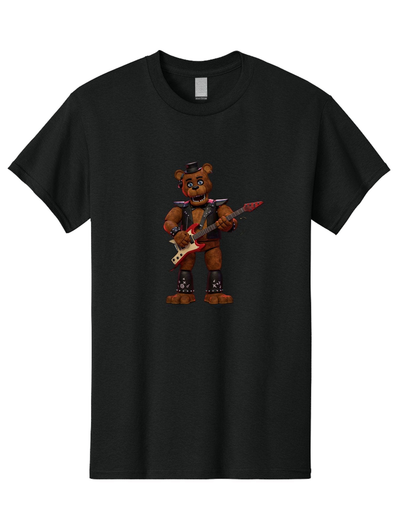 Five-Nights-At-Freddy-S-Rockstar-Freddy Men'S Graphic Tee, 100% Cotton, Comfortable Casual Summer Wear, Machine Washable, Vintage Camera, Old Camera, Antique Camera, Black Camera, Classic Photography, Photography Equipment, Nostalgic Device, Baf069 4