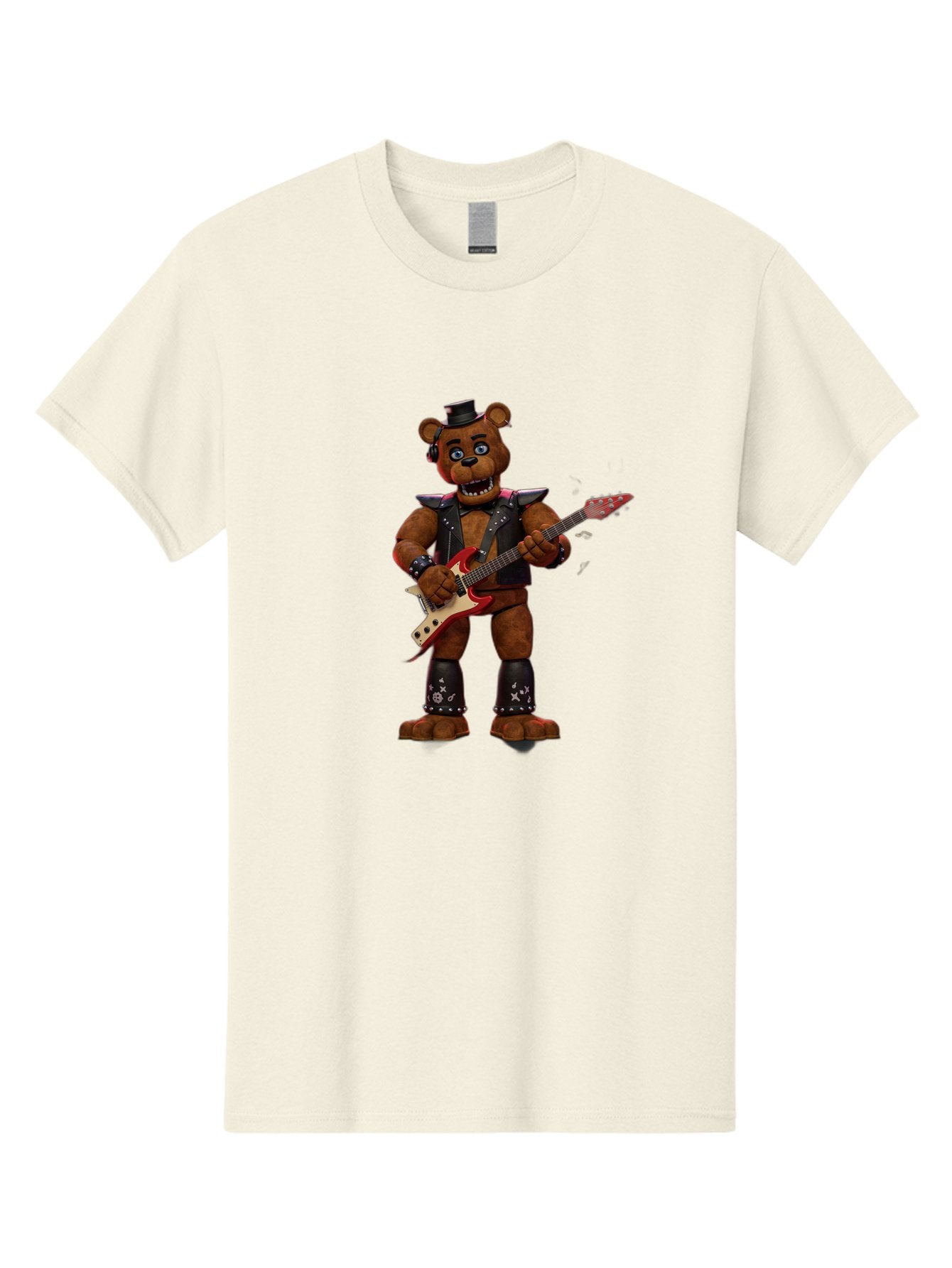 Five-Nights-At-Freddy-S-Rockstar-Freddy Men'S Graphic Tee, 100% Cotton, Comfortable Casual Summer Wear, Machine Washable, Vintage Camera, Old Camera, Antique Camera, Black Camera, Classic Photography, Photography Equipment, Nostalgic Device, Baf069