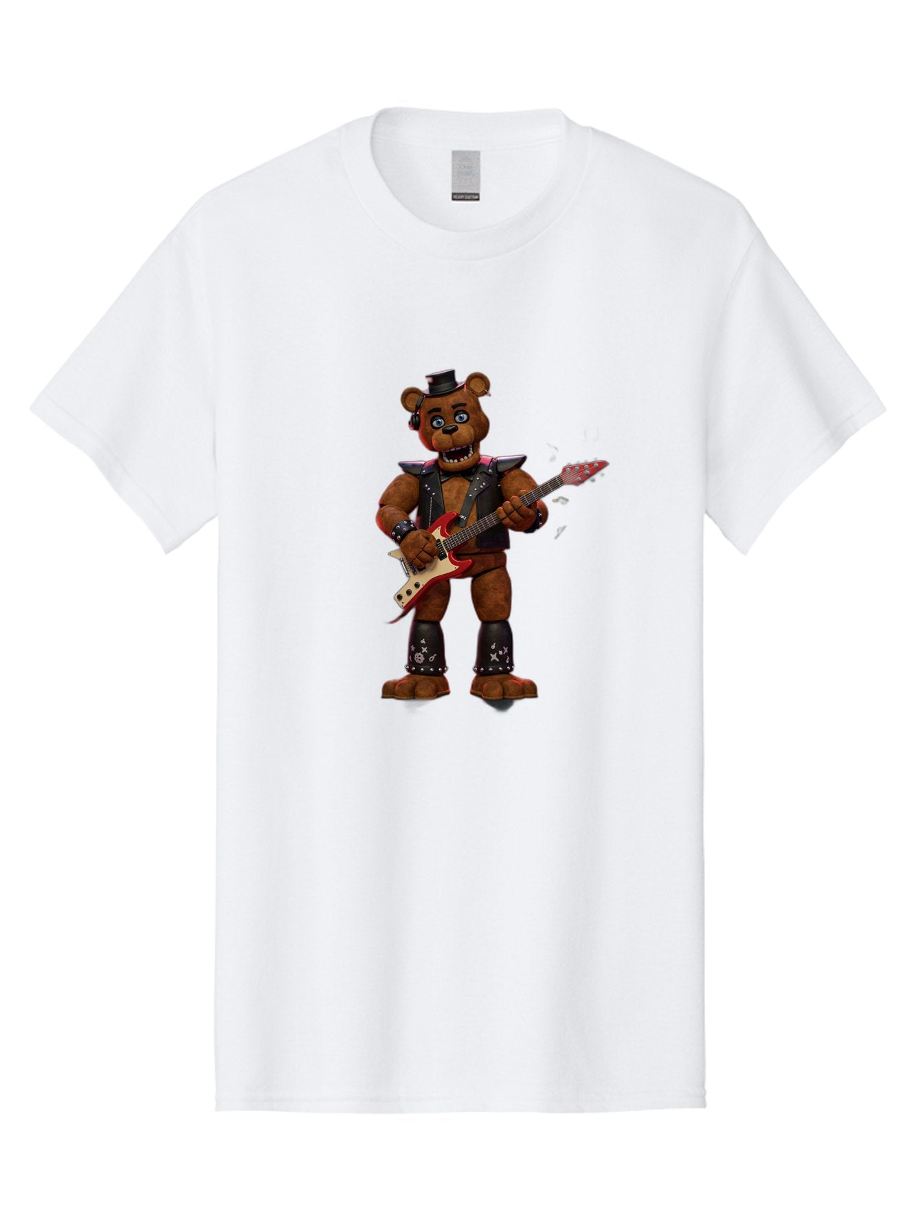 Five-Nights-At-Freddy-S-Rockstar-Freddy Men'S Graphic Tee, 100% Cotton, Comfortable Casual Summer Wear, Machine Washable, Vintage Camera, Old Camera, Antique Camera, Black Camera, Classic Photography, Photography Equipment, Nostalgic Device, Baf069