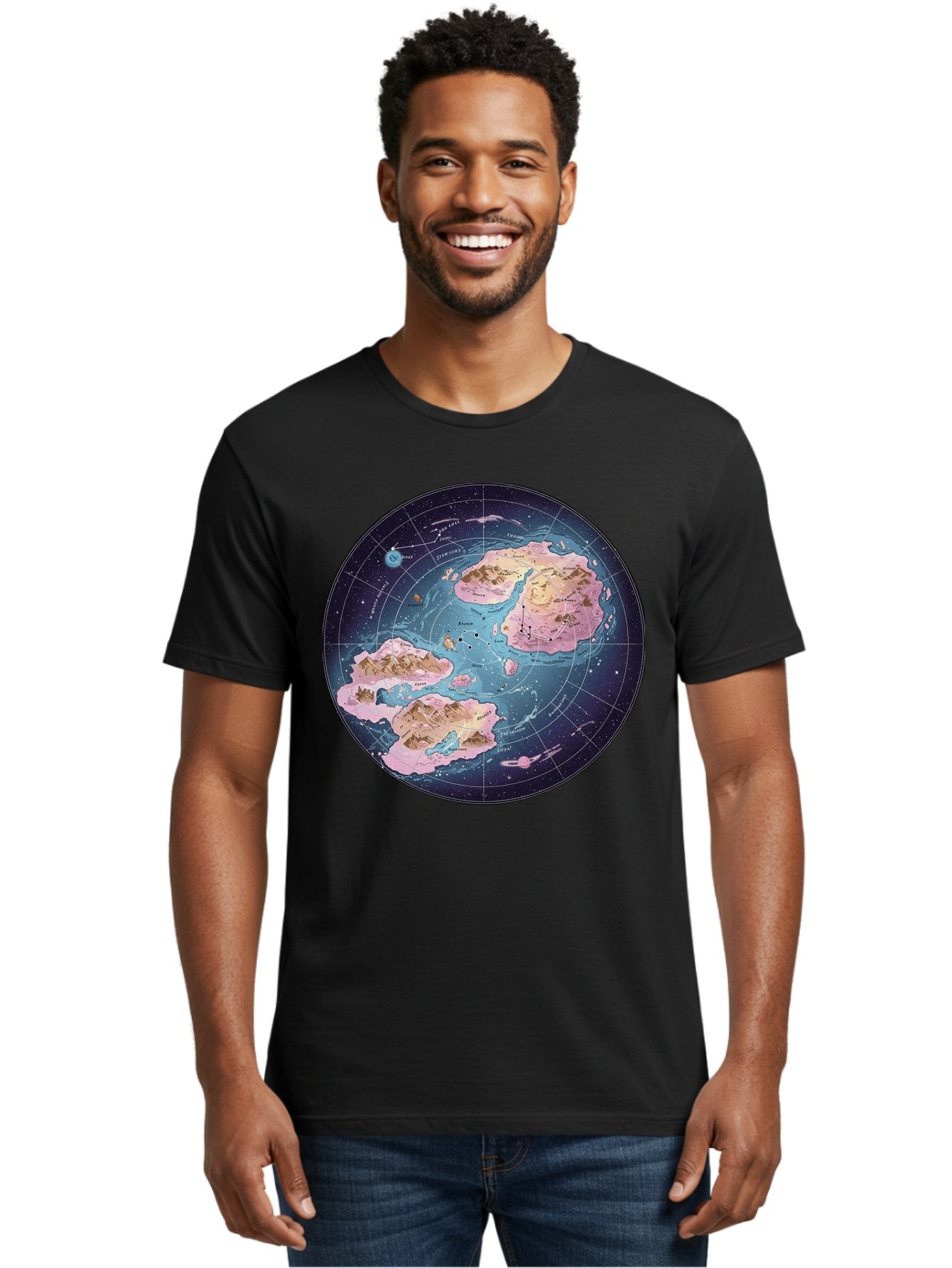 Flat-Earth-Map Men'S Graphic Tee, 100% Cotton, Comfortable Casual Summer Wear, Machine Washable, Vintage Camera, Old Camera, Antique Camera, Black Camera, Classic Photography, Photography Equipment, Nostalgic Device, Film Camera, Camera Art Baf072 16