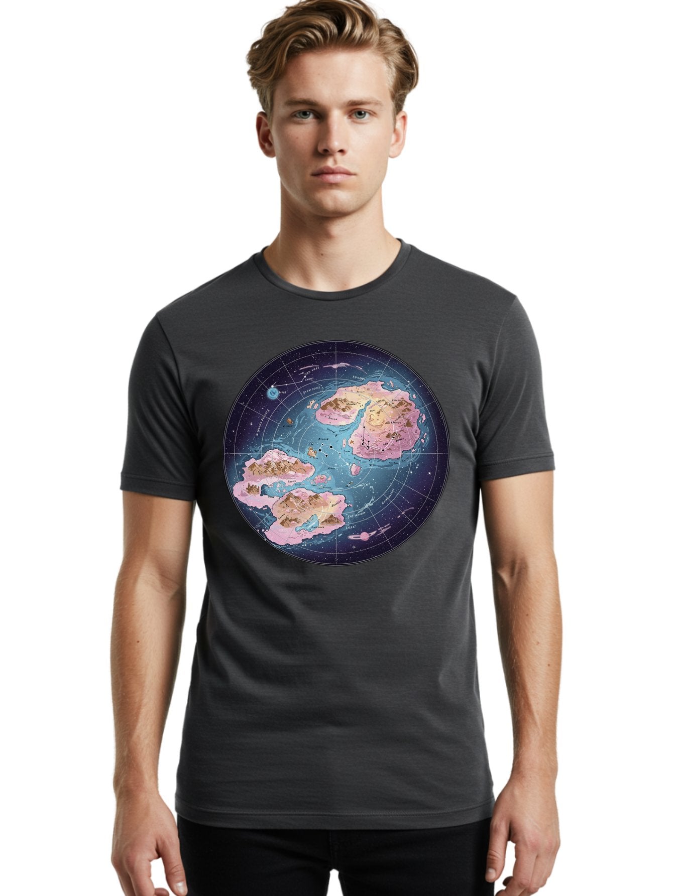 Flat-Earth-Map Men'S Graphic Tee, 100% Cotton, Comfortable Casual Summer Wear, Machine Washable, Vintage Camera, Old Camera, Antique Camera, Black Camera, Classic Photography, Photography Equipment, Nostalgic Device, Film Camera, Camera Art Baf072 17