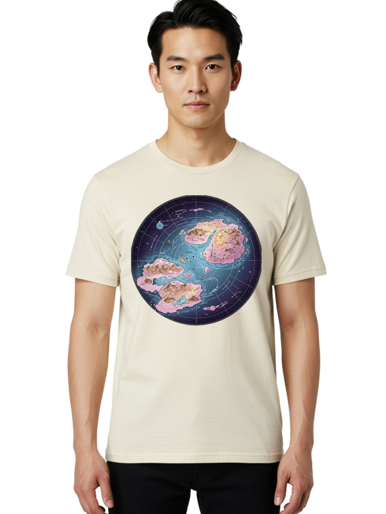 Flat-Earth-Map Men'S Graphic Tee, 100% Cotton, Comfortable Casual Summer Wear, Machine Washable, Vintage Camera, Old Camera, Antique Camera, Black Camera, Classic Photography, Photography Equipment, Nostalgic Device, Film Camera, Camera Art Baf072 26