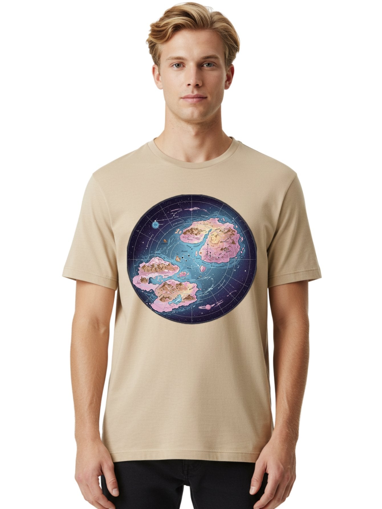 Flat-Earth-Map Men'S Graphic Tee, 100% Cotton, Comfortable Casual Summer Wear, Machine Washable, Vintage Camera, Old Camera, Antique Camera, Black Camera, Classic Photography, Photography Equipment, Nostalgic Device, Film Camera, Camera Art Baf072 30