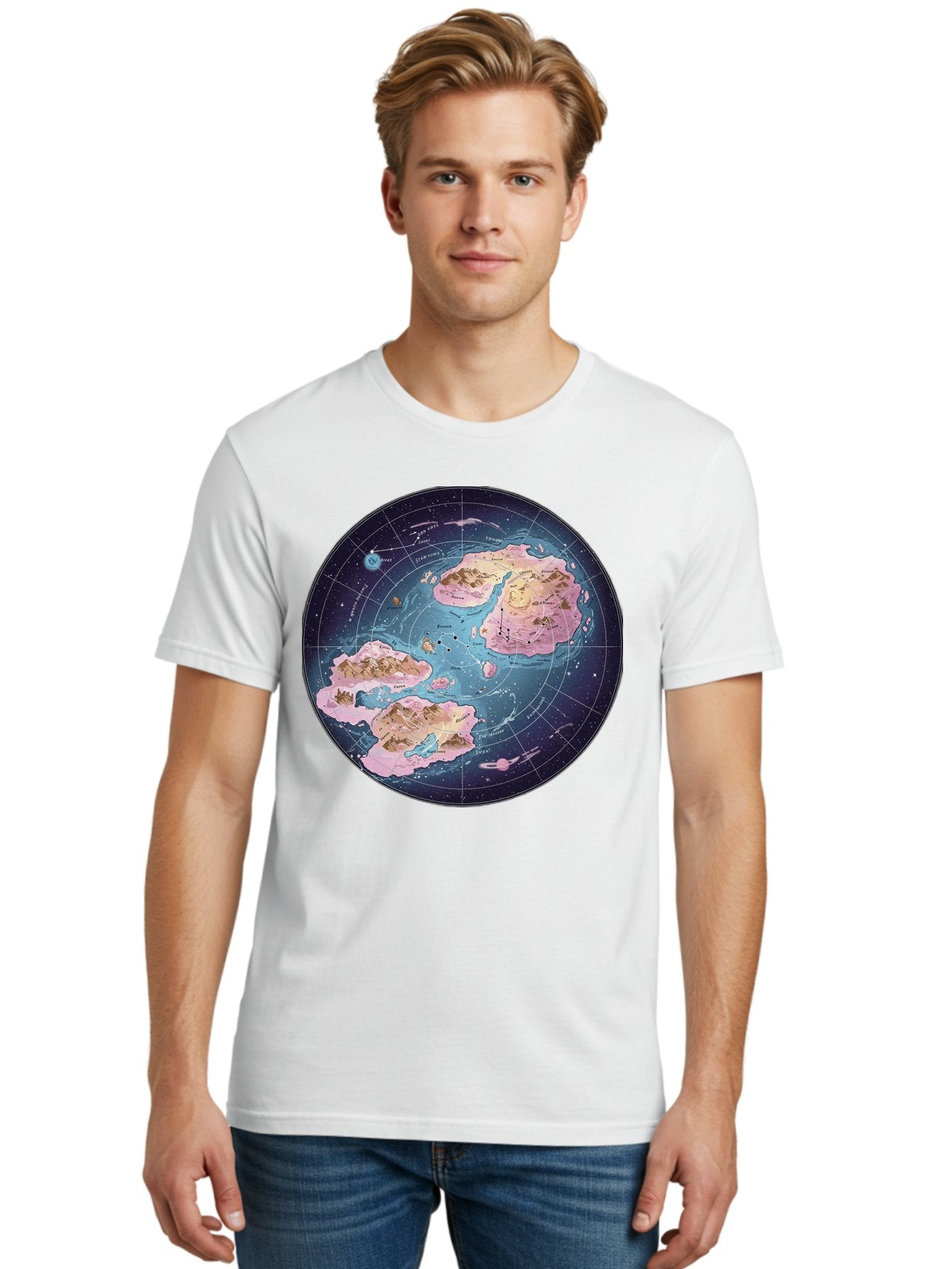 Flat-Earth-Map Men'S Graphic Tee, 100% Cotton, Comfortable Casual Summer Wear, Machine Washable, Vintage Camera, Old Camera, Antique Camera, Black Camera, Classic Photography, Photography Equipment, Nostalgic Device, Film Camera, Camera Art Baf072 23